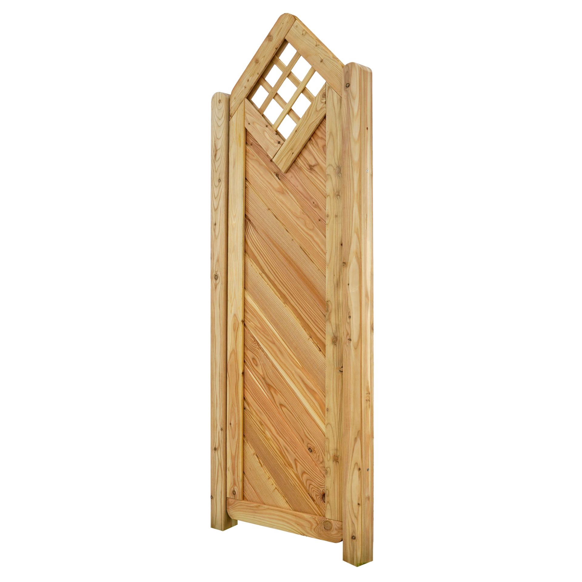GartenLand Deko-Element Nizza ca. 60x210/180 cm mit Rankgitter Lärche – Naturbelassen