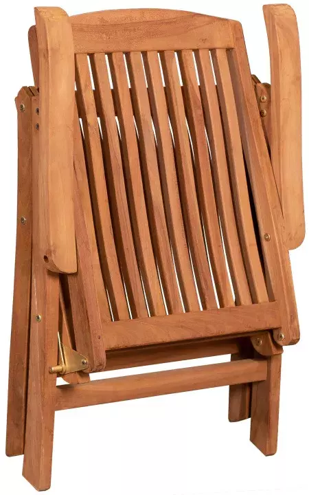 DekoVries Hochlehner Klappsessel Teak mit Armlehne