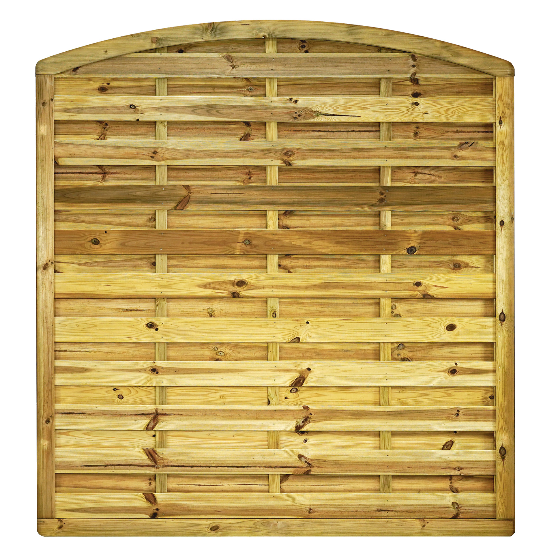 GartenLand Sichtschutzzaun Vario Massiv „Extra Stabil“ gebogen 180x195/180 cm Kiefernholz – Kesseldruckimprägniert
