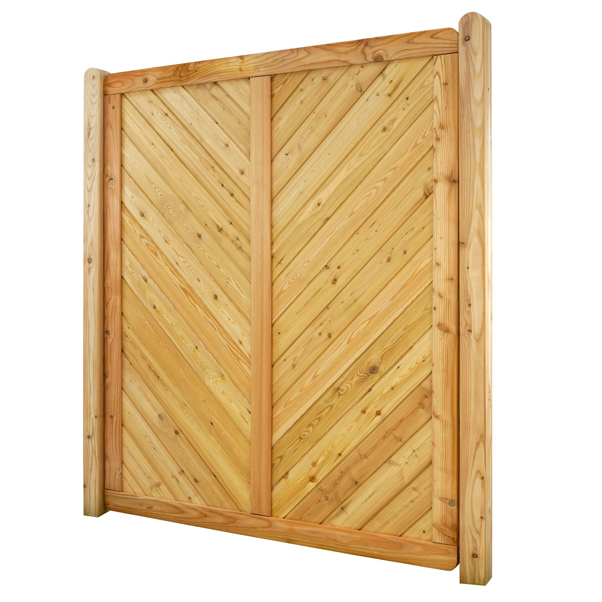 GartenLand Sichtschutzzaun Nizza ca. 150x180 cm Lärche – Naturbelassen