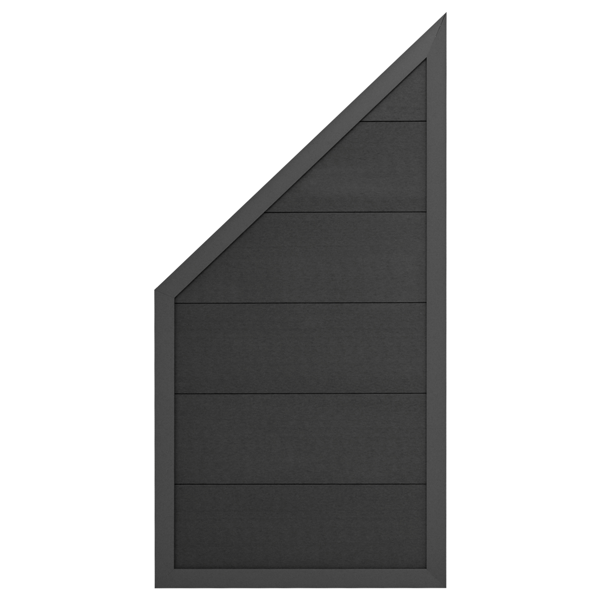 GartenLand WPC Rahmenzaun Classico 90x180/90 cm in Anthrazit / Aluminium Anthrazit