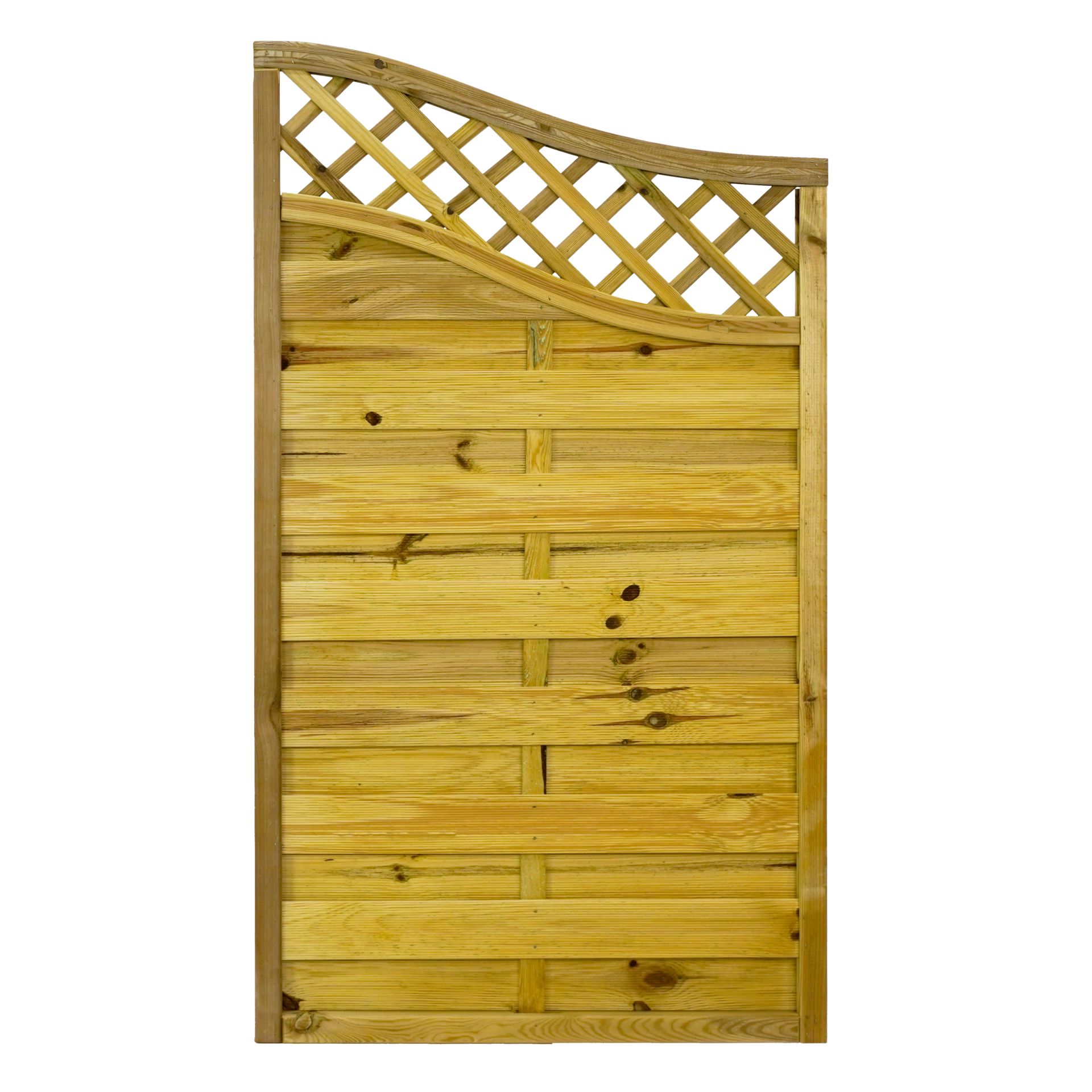 GartenLand Abschlusselement Schräg Vario gebogen ca. 90x160/150 cm mit Rankgitter Kiefer – Kesseldruckimprägniert