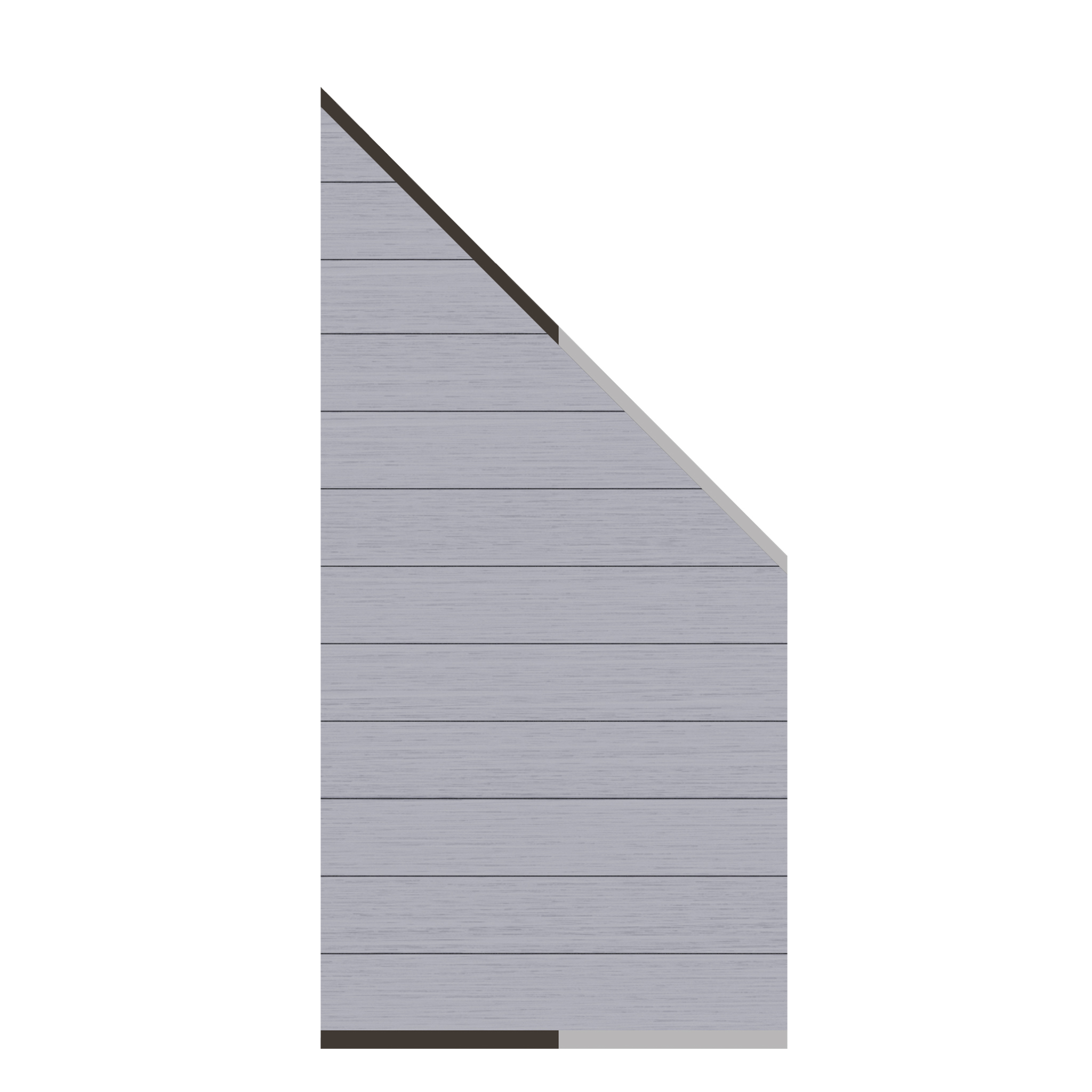 Brügmann TraumGarten SYSTEM WPC Zaun-Anschluss-Set grau 89x180cm