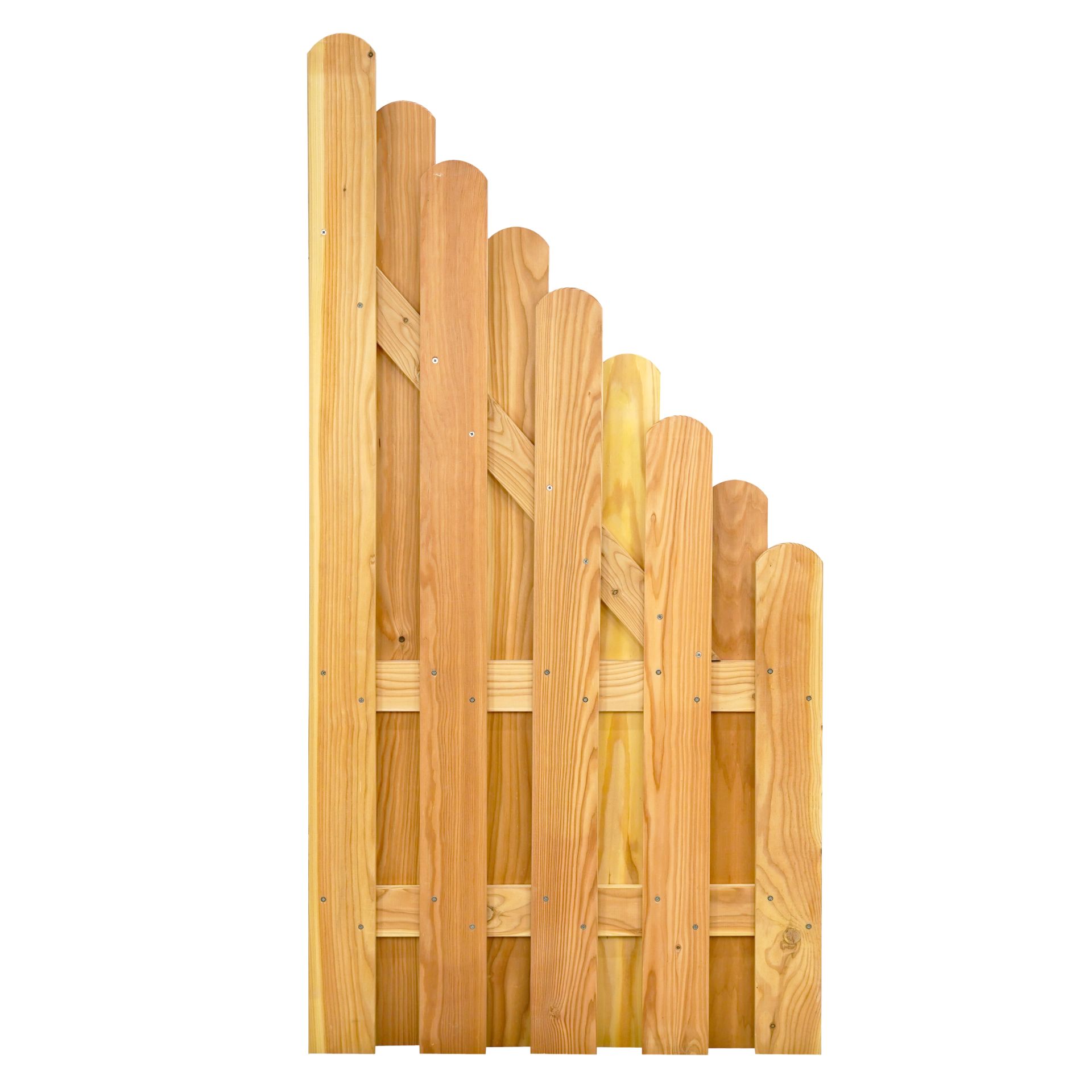 GartenLand Bretterzaun Mailand 90x180/90 cm Lärche – Naturbelassen