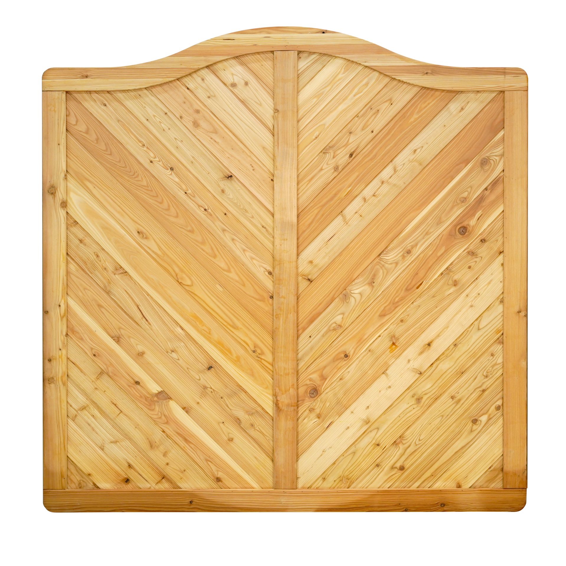 GartenLand Sichtschutzzaun Nizza gebogen ca. 180x180 cm Lärche – Naturbelassen
