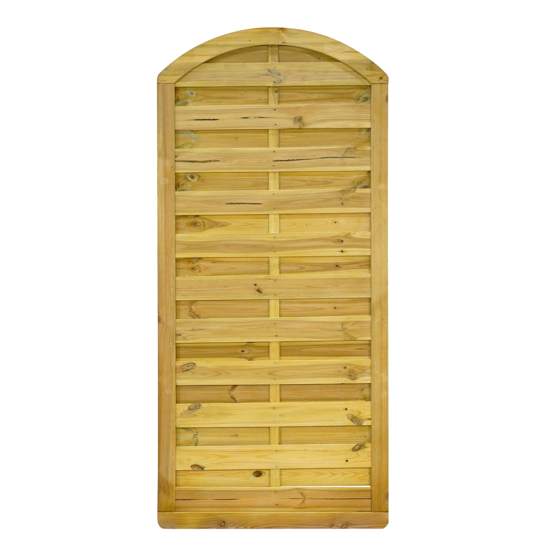 GartenLand Sichtschutzzaun Vario Massiv „Extra Stabil“ gebogen 90x195/180 cm Kiefernholz – Kesseldruckimprägniert