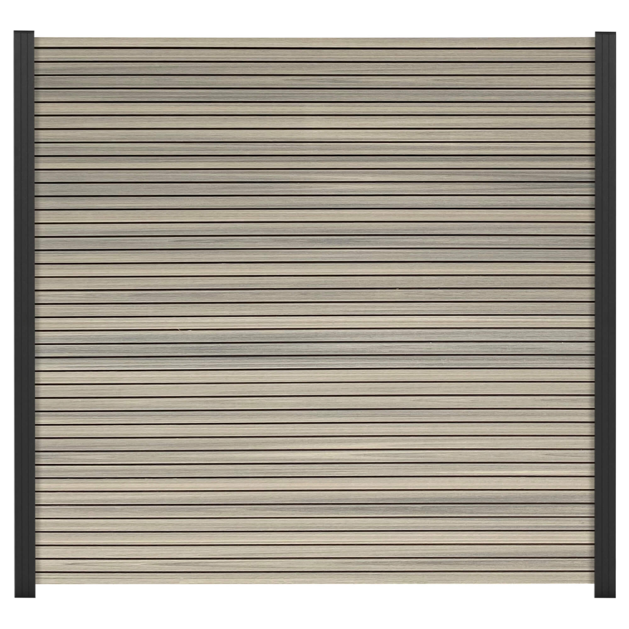 GartenLand Sichtschutz Zaun BPC Shadowline  180x180cm - Amethystgrau mit schwarzer Feder