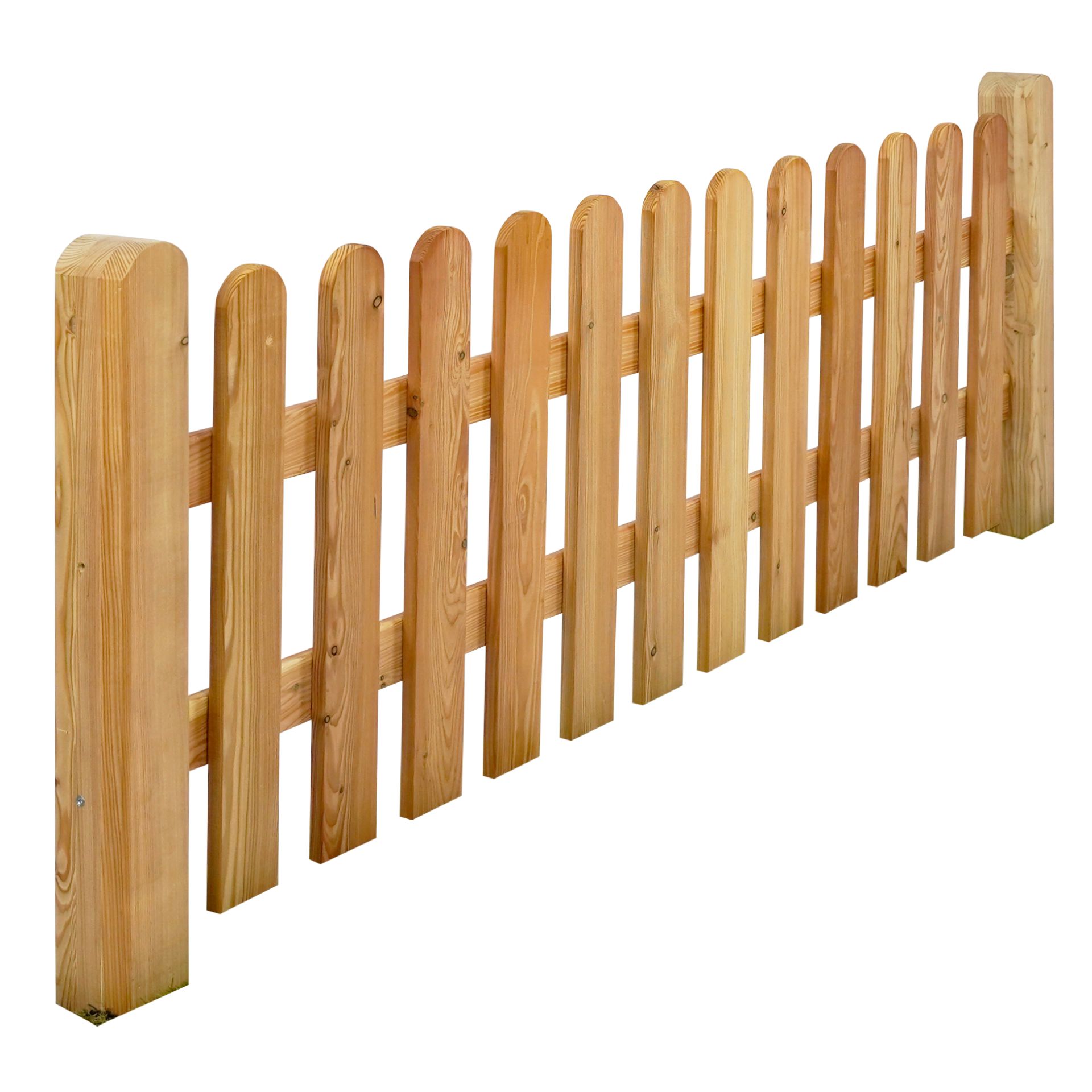 GartenLand Vorgartenzaun Mailand Vorgartenzaun ca. 180x60 cm Lärche – Naturbelassen