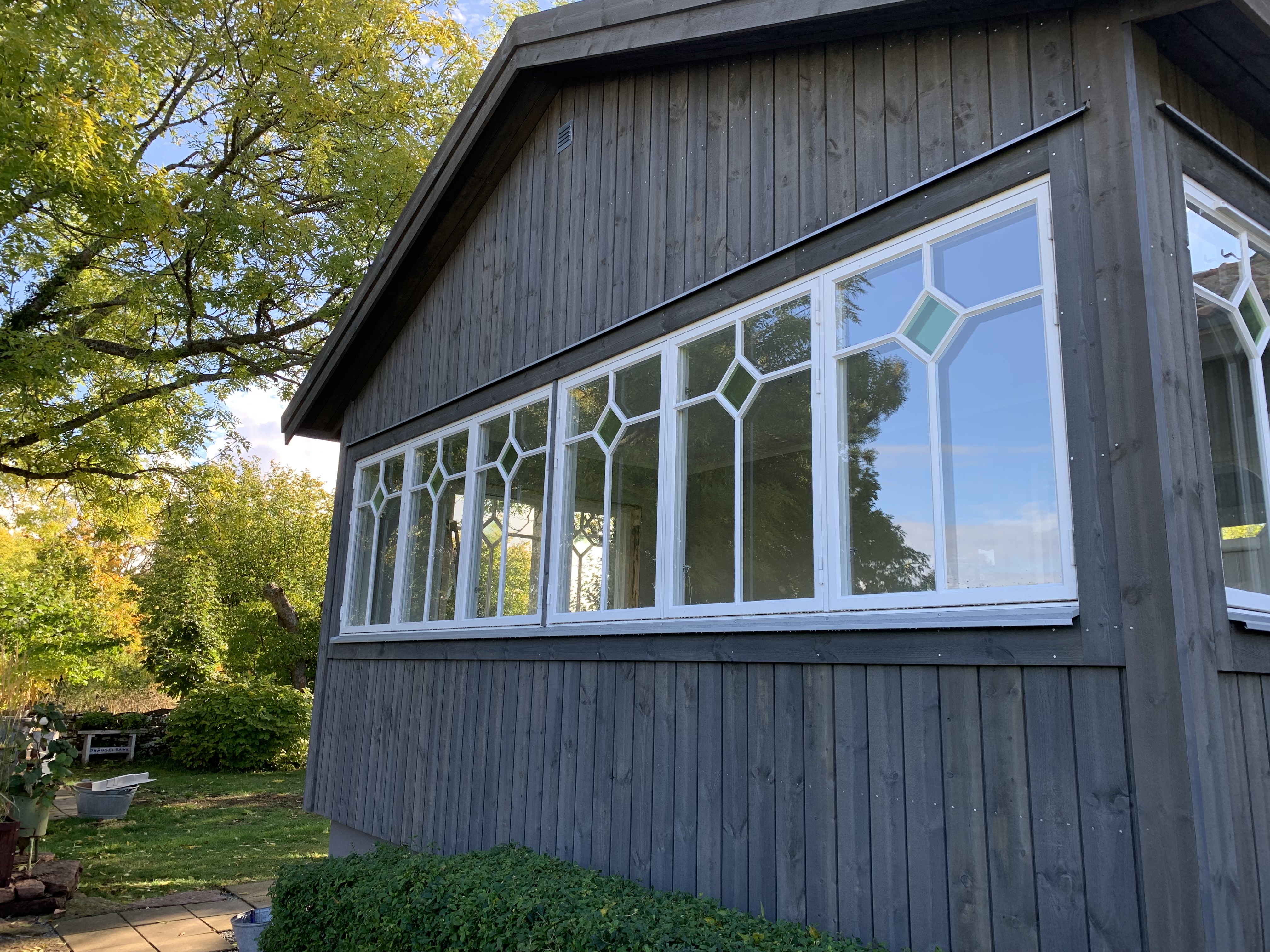 22x145 mm  Craftwood Fassade Profil D N+F, Sägefein DB:130 mm, grau waagerecht Leinöl-imprägniert