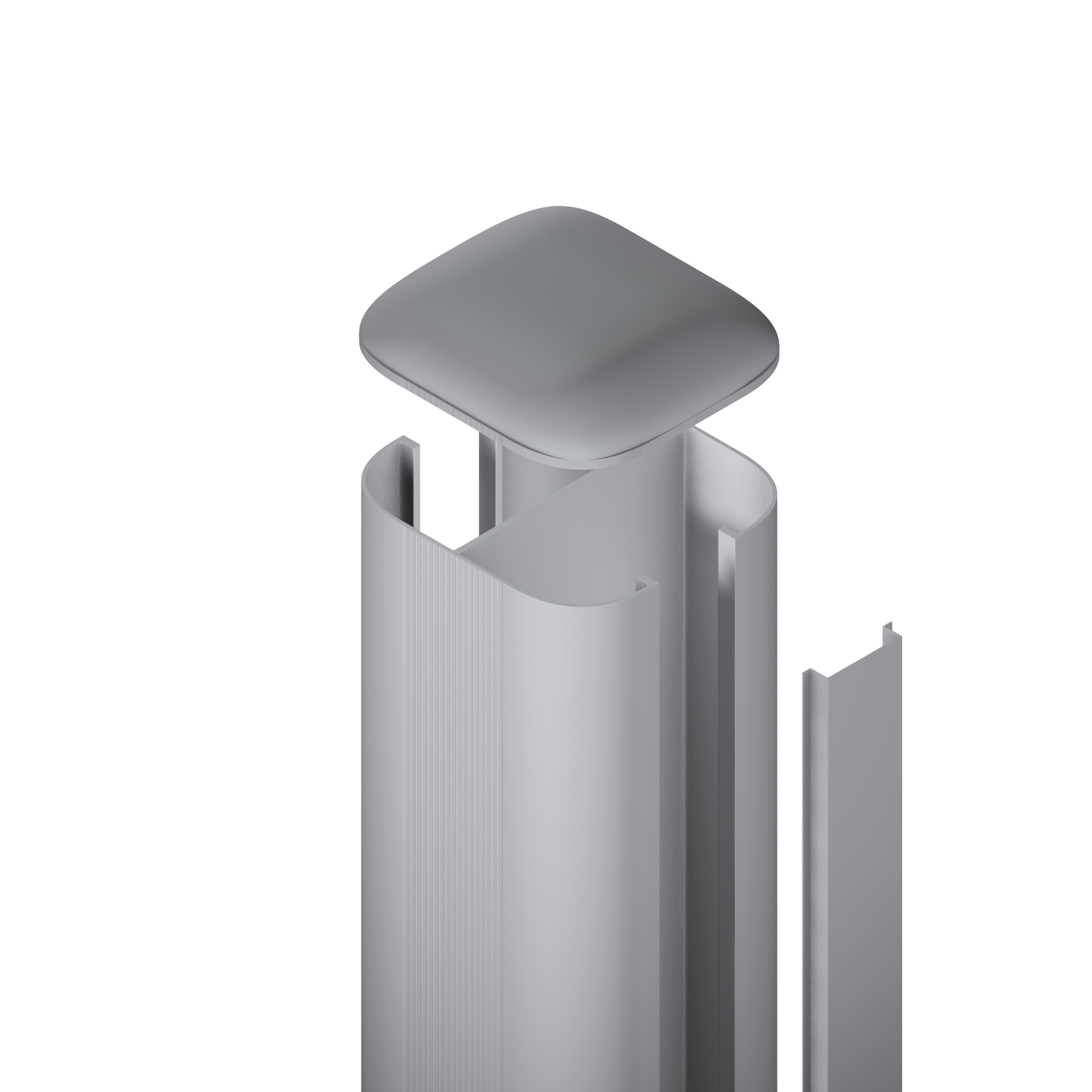 Brügmann Traumgarten System Eck-Pfosten Basic 7x7x240cm Silber
