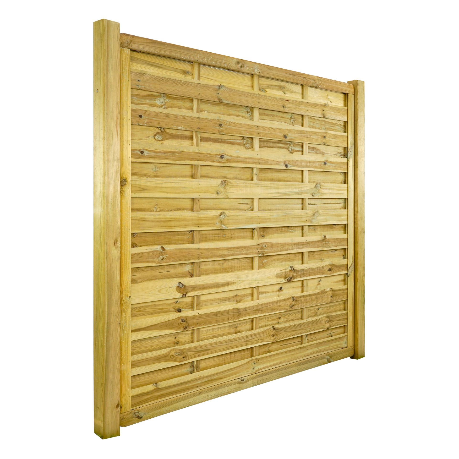 GartenLand Sichtschutzzaun Vario Massiv „Extra Stabil“ ca. 180x180 cm Kiefernholz – Kesseldruckimprägniert