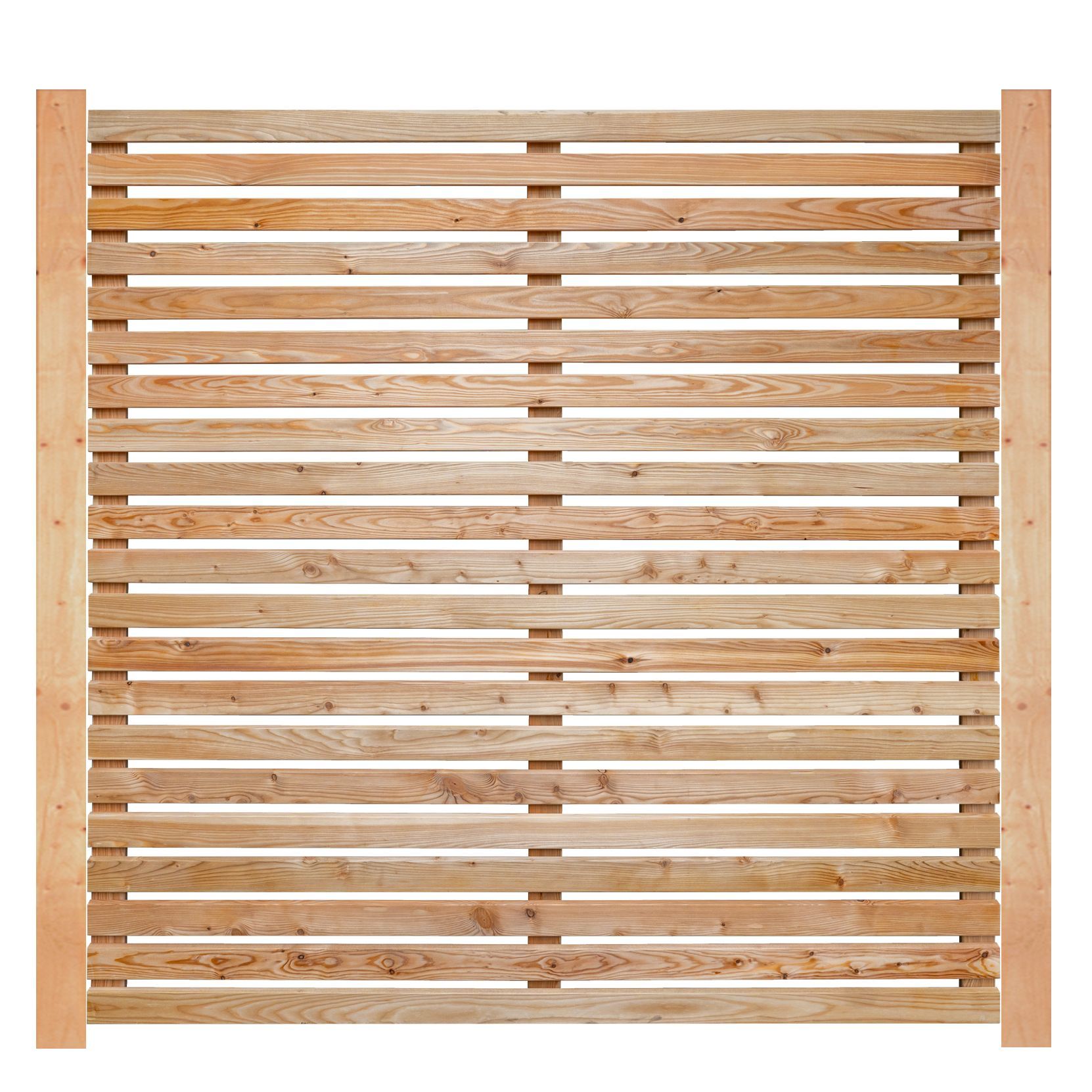 GartenLand Rhombus Holz Zaun Römö ca. 180x180cm Lärche natur mit 3 Riegeln