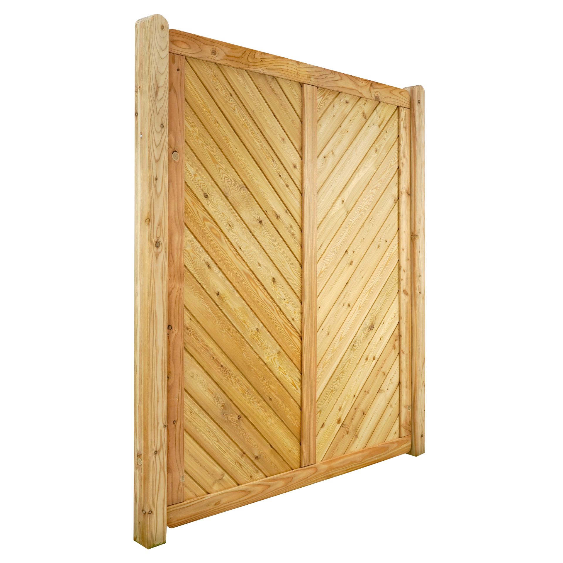 GartenLand Sichtschutzzaun Nizza ca. 150x180 cm Lärche – Naturbelassen