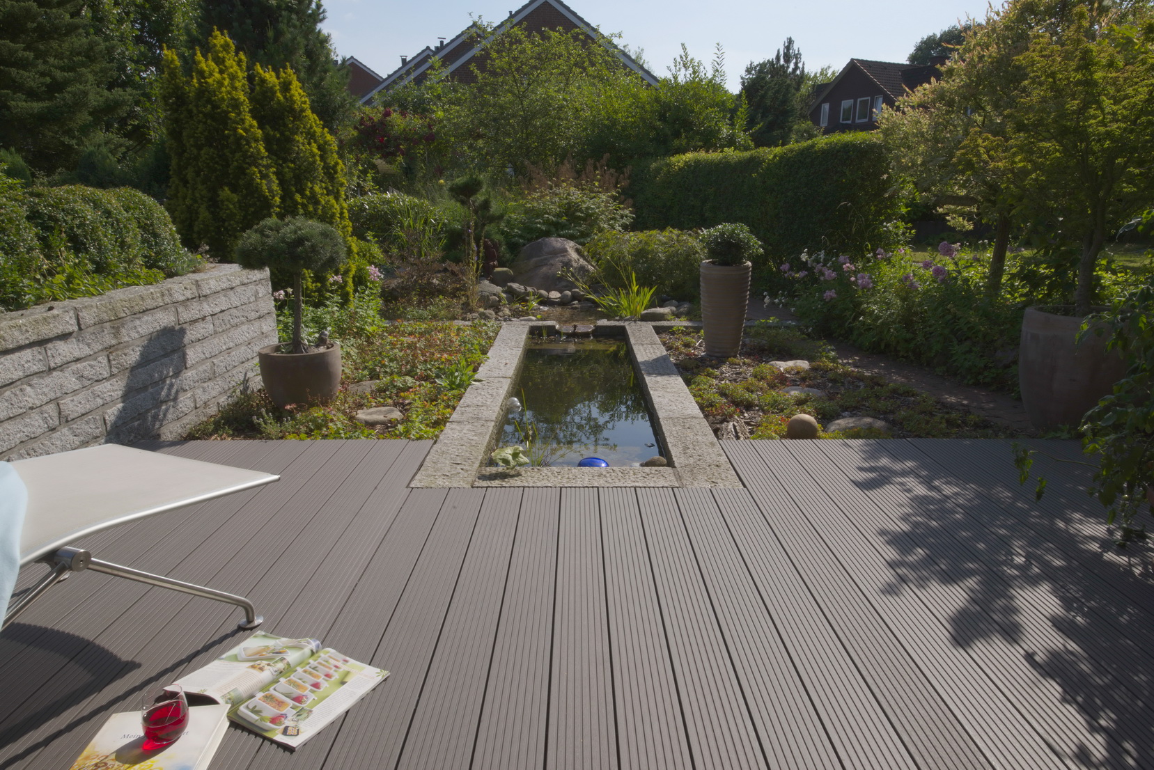 GartenLand BPC Terrassendiele Vintage Massiv glattes Profil 20x145mm anthrazit