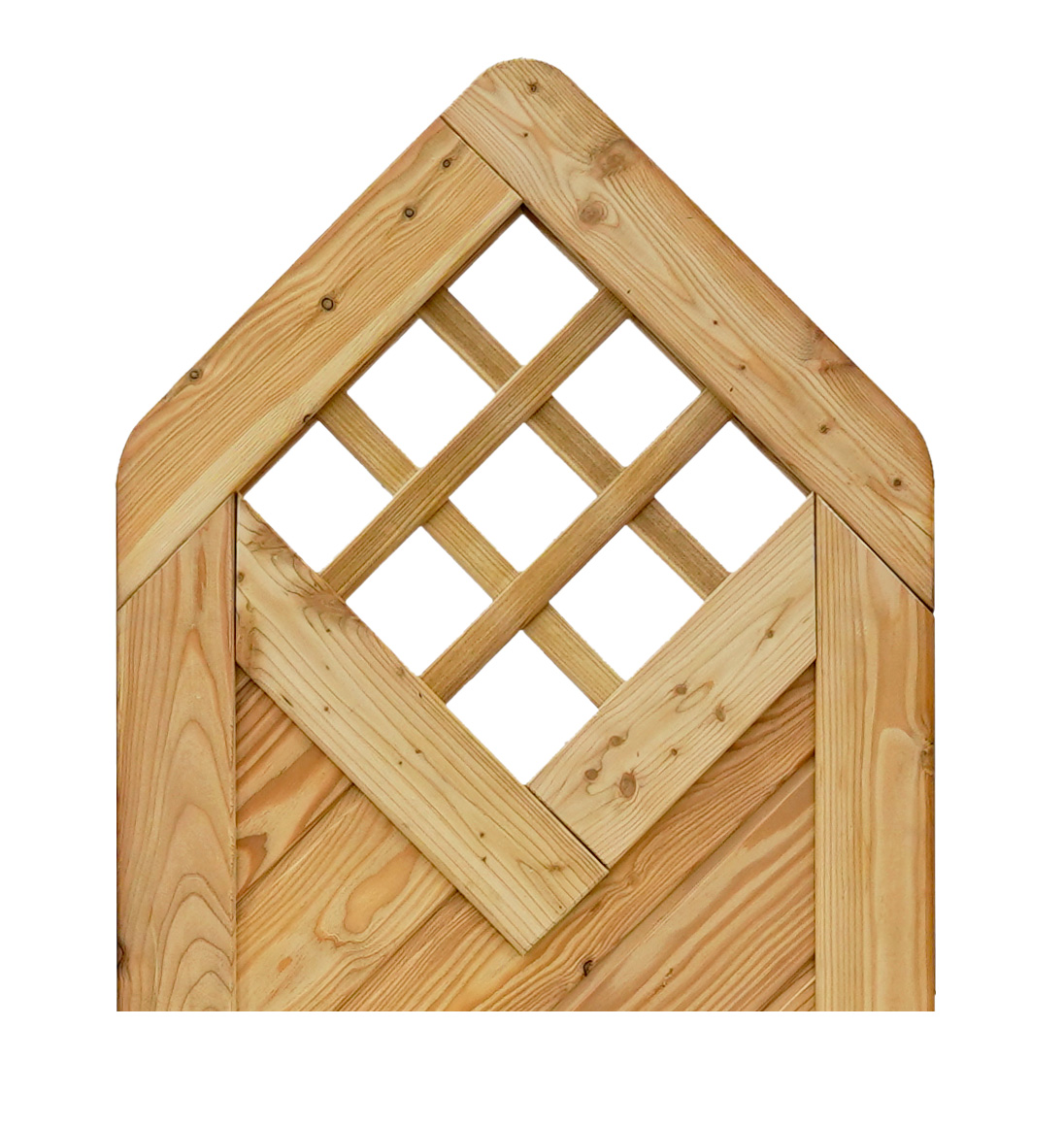 GartenLand Deko-Element Nizza ca. 60x210/180 cm mit Rankgitter Lärche – Naturbelassen