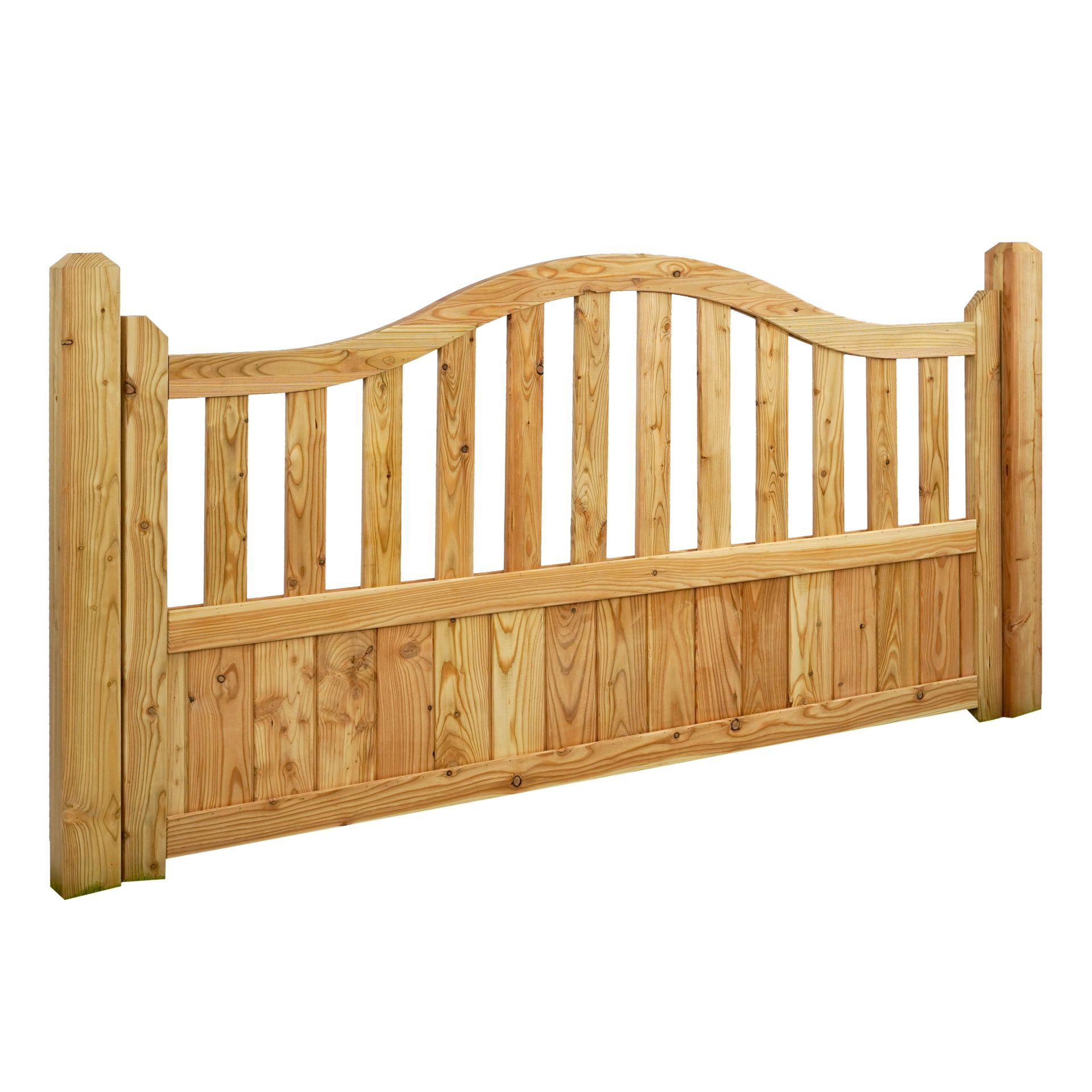 GartenLand Vorgartenzaun Graz ca. 180x105/90 cm Lärche – Naturbelassen