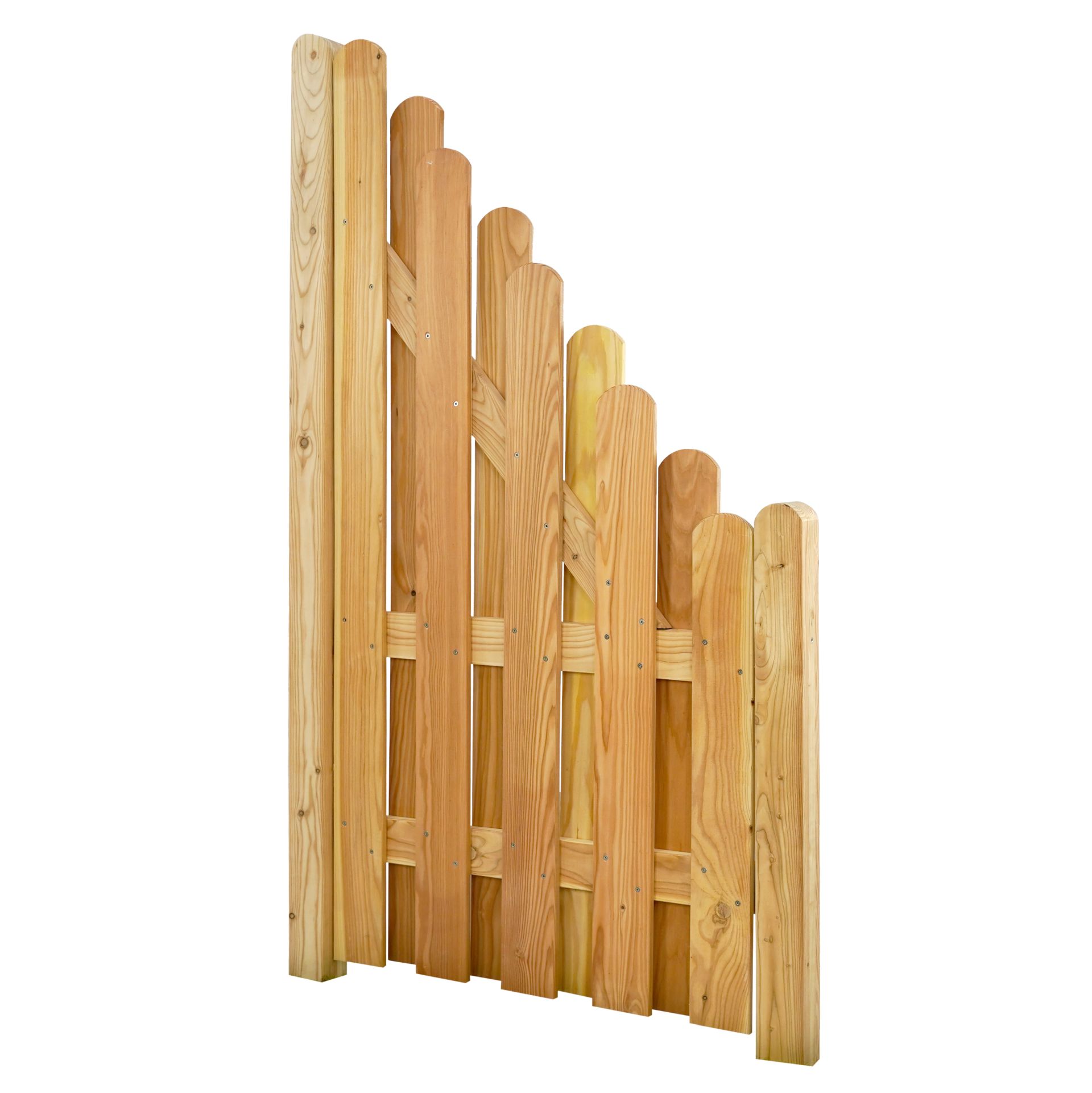 GartenLand Bretterzaun Mailand 90x180/90 cm Lärche – Naturbelassen