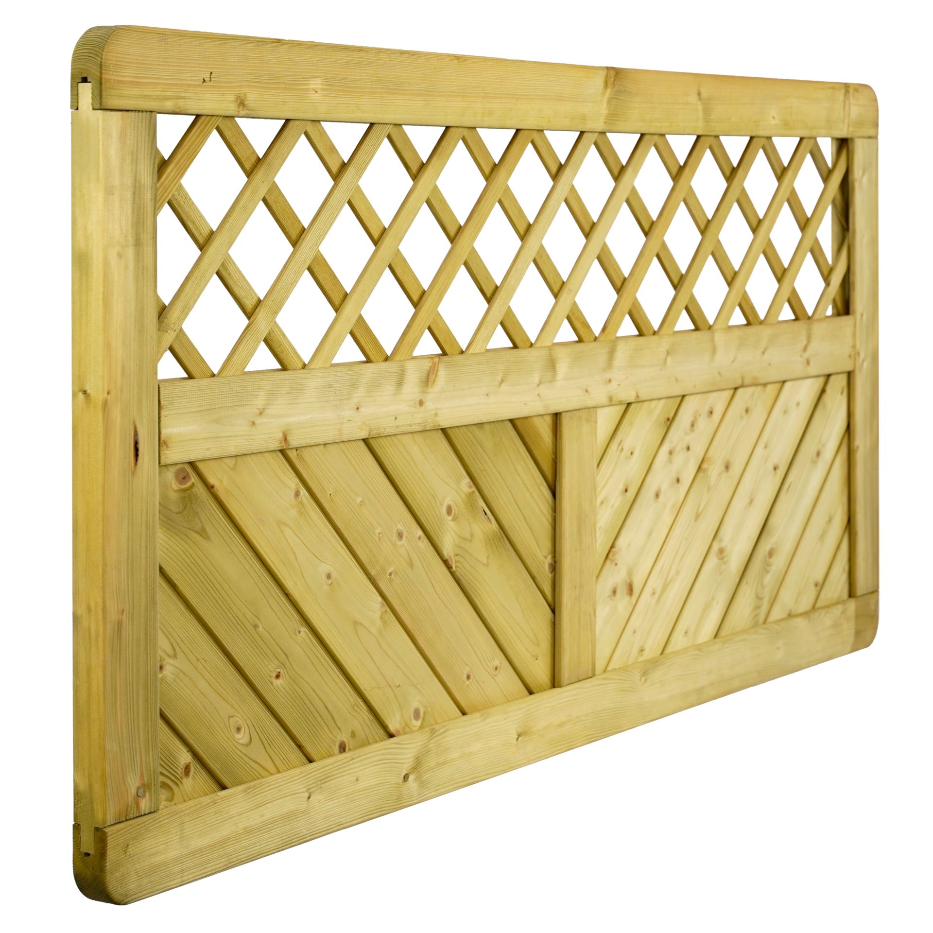 GartenLand Vorgartenzaun Innsbruck Massiv „Extra Stabil“ gerade mit Rankgitter ca. 180x90 cm Fichte – Kesseldruckimprägniert