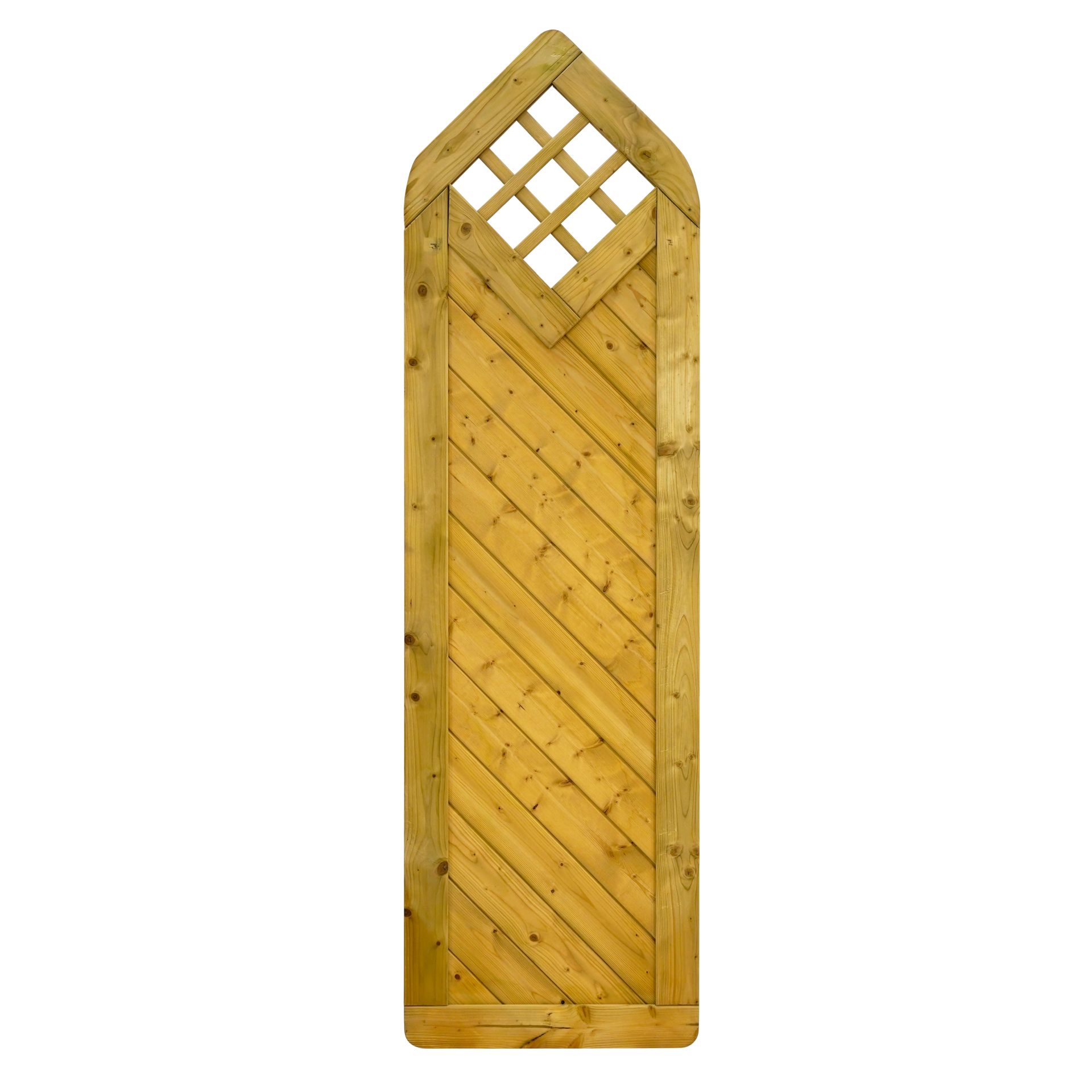 GartenLand Deko- Element Innsbruck Massiv „Extra Stabil“ Spitz mit Rankgitter ca. 60x210/180 cm Fichte – Kesseldruckimprägniert