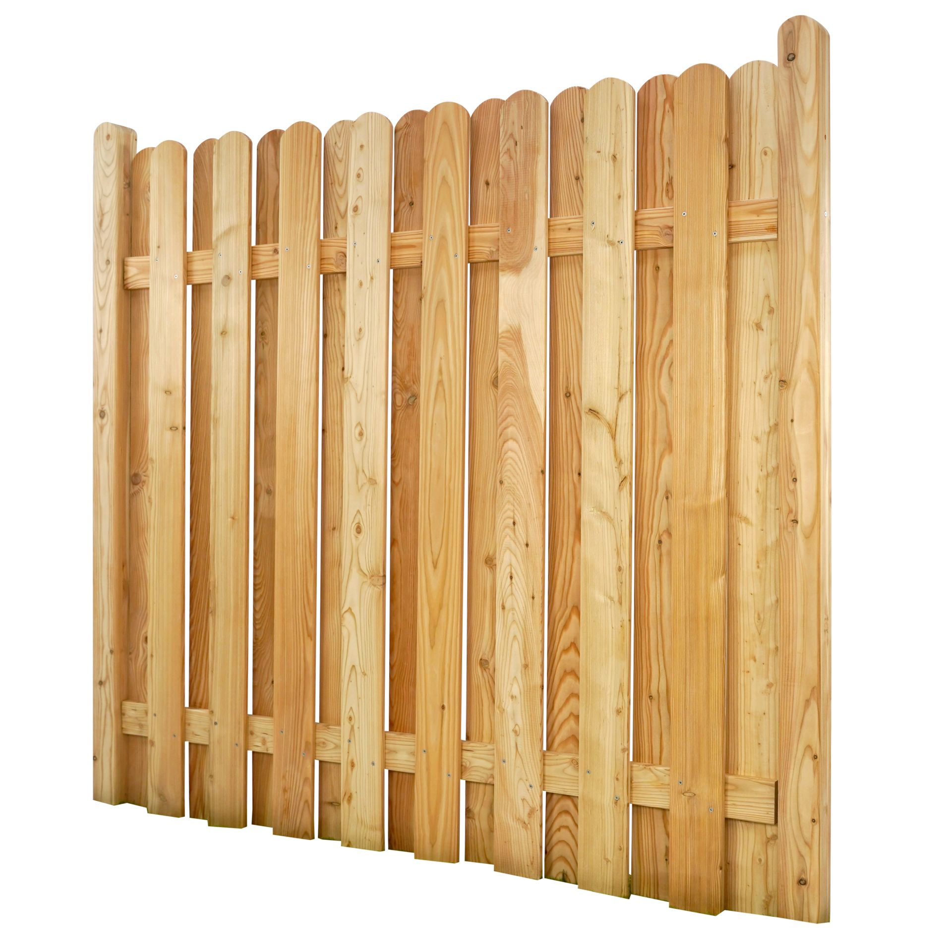 GartenLand Bretterzaun Mailand ca. 180x180 cm Lärche – Naturbelassen