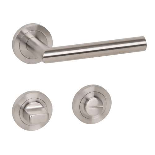Griffwelt Ferrara Rosettengarnitur Edelstahl matt WC-Garnitur RG0101