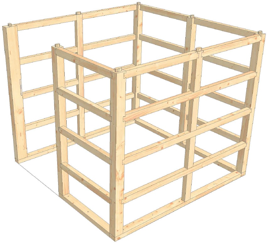HPL Design Gartenhaus 240x120cm RAL 7040