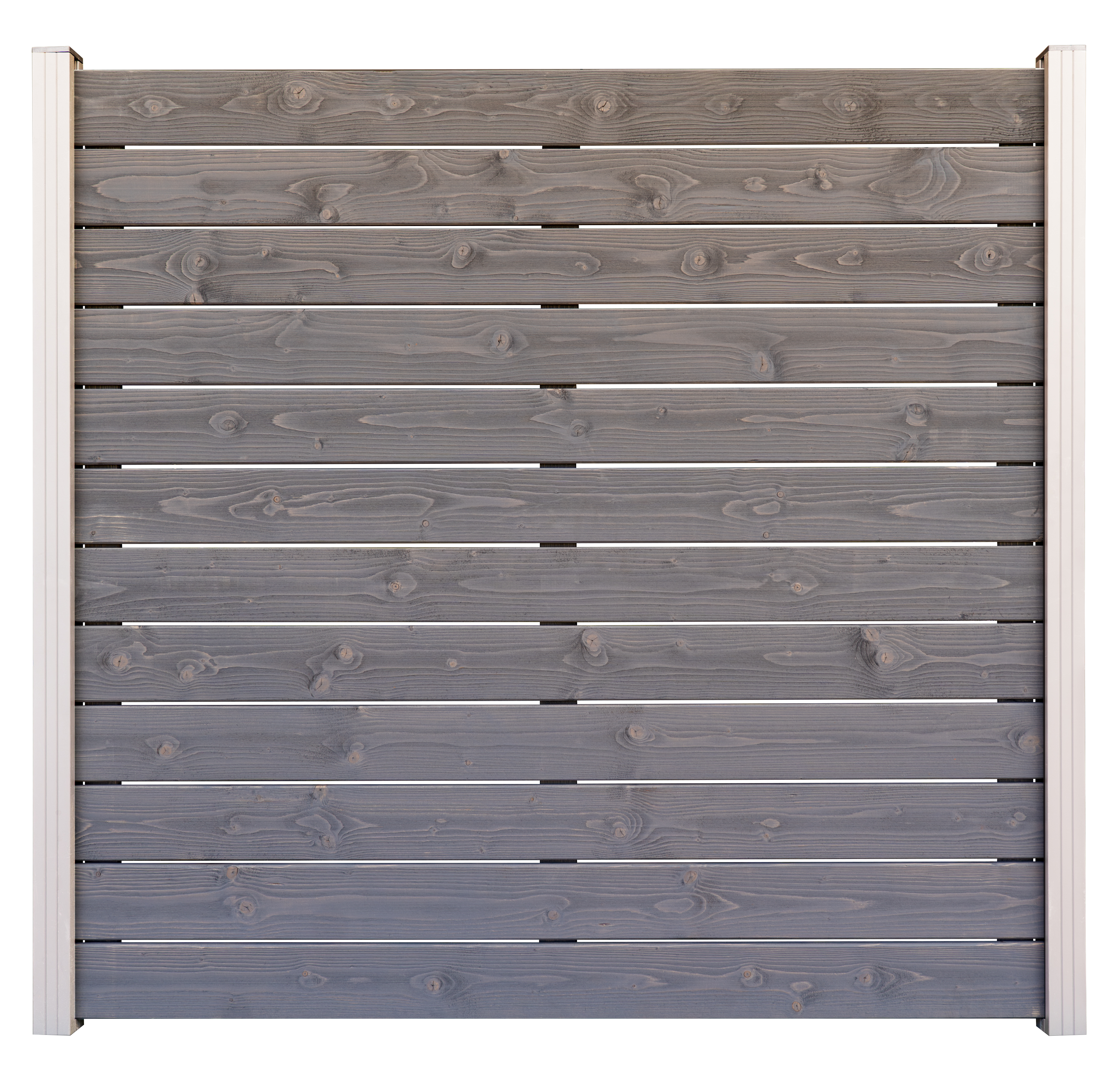 GartenLand Holz Zaun Manchester Steckzaun ca. 180x180cm Hellgrau lasiert