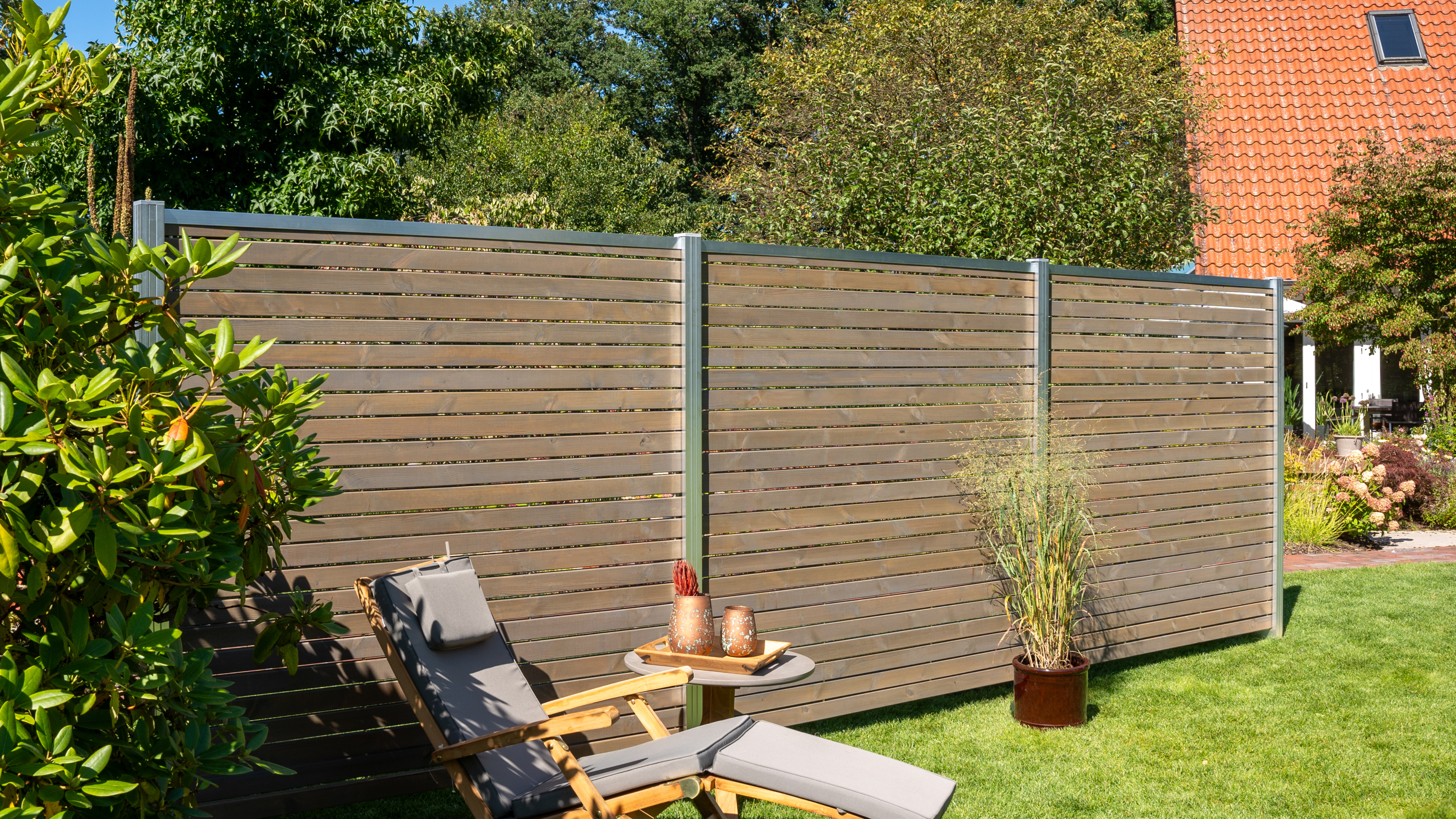 GartenLand Sichtschutz Zaun Craftwood Rhombus grau 180x180cm grau