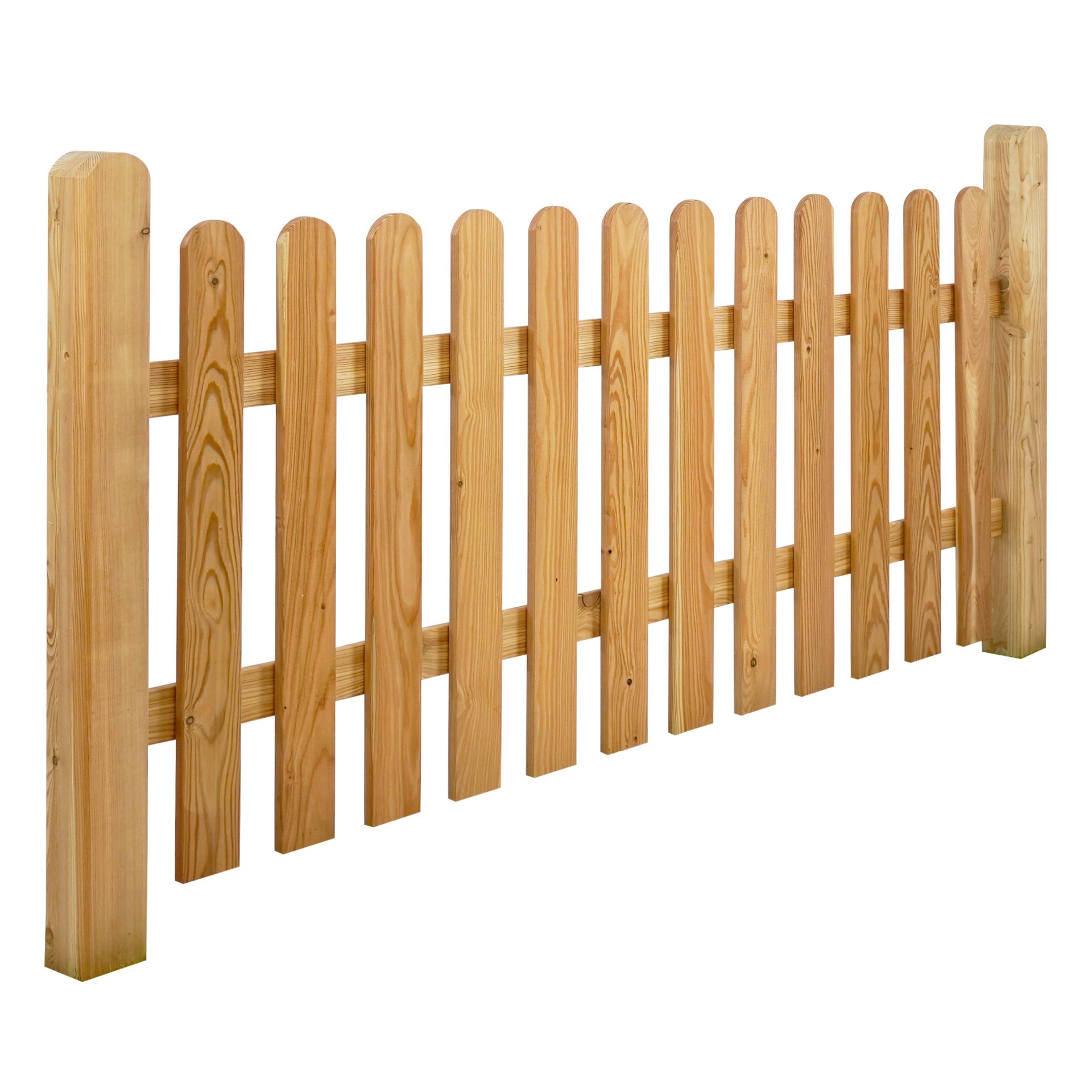 GartenLand Vorgartenzaun Mailand ca. 180x80 cm Lärche – Naturbelassen