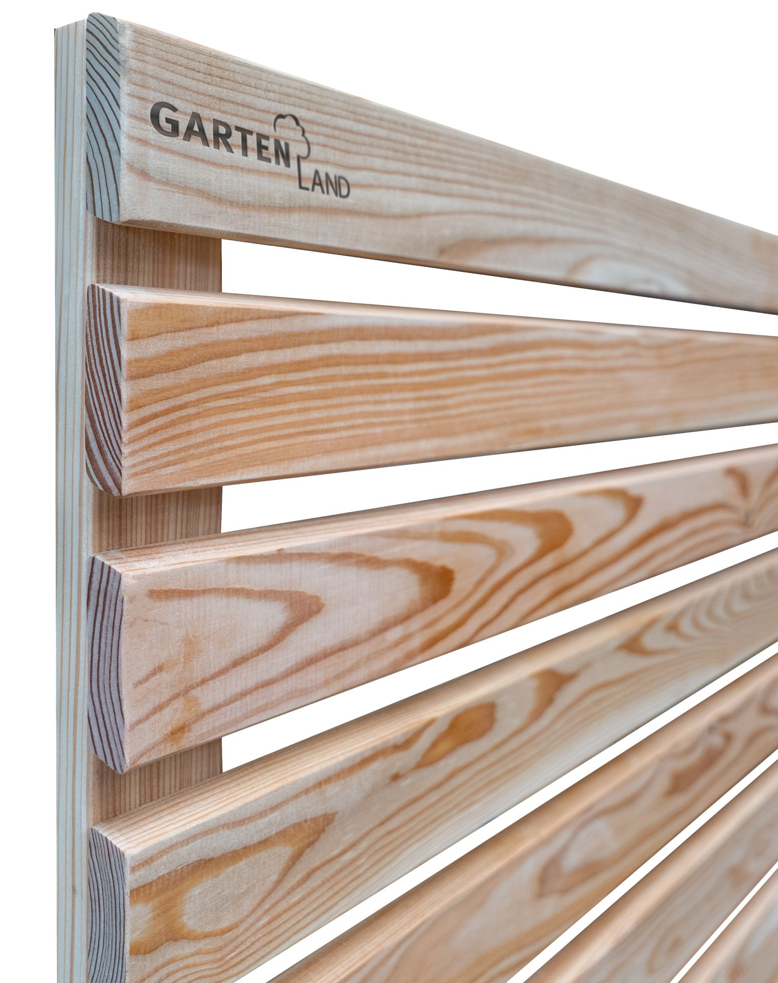 GartenLand Rhombus Holz Zaun Römö ca. 180x180cm Lärche natur mit 3 Riegeln