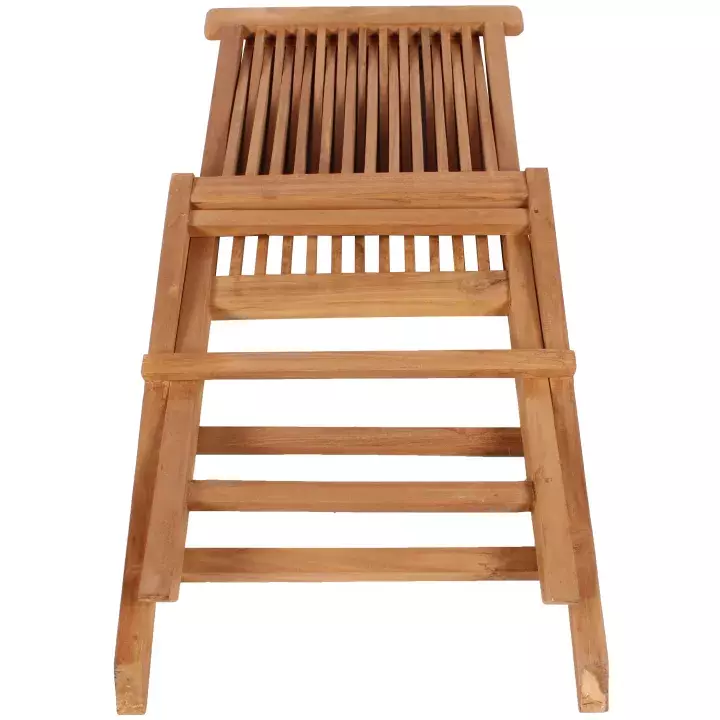 DekoVries Klappsessel Teak ohne Armlehne
