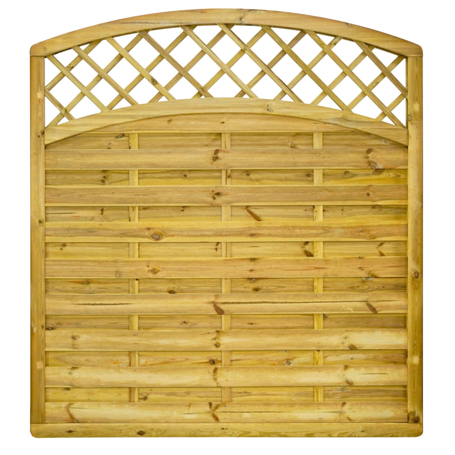GartenLand Sichtschutzzaun Vario Massiv „Extra Stabil“ gebogen mir Rankgitter 180x195/180 cm Kiefer – Kesseldruckimprägniert