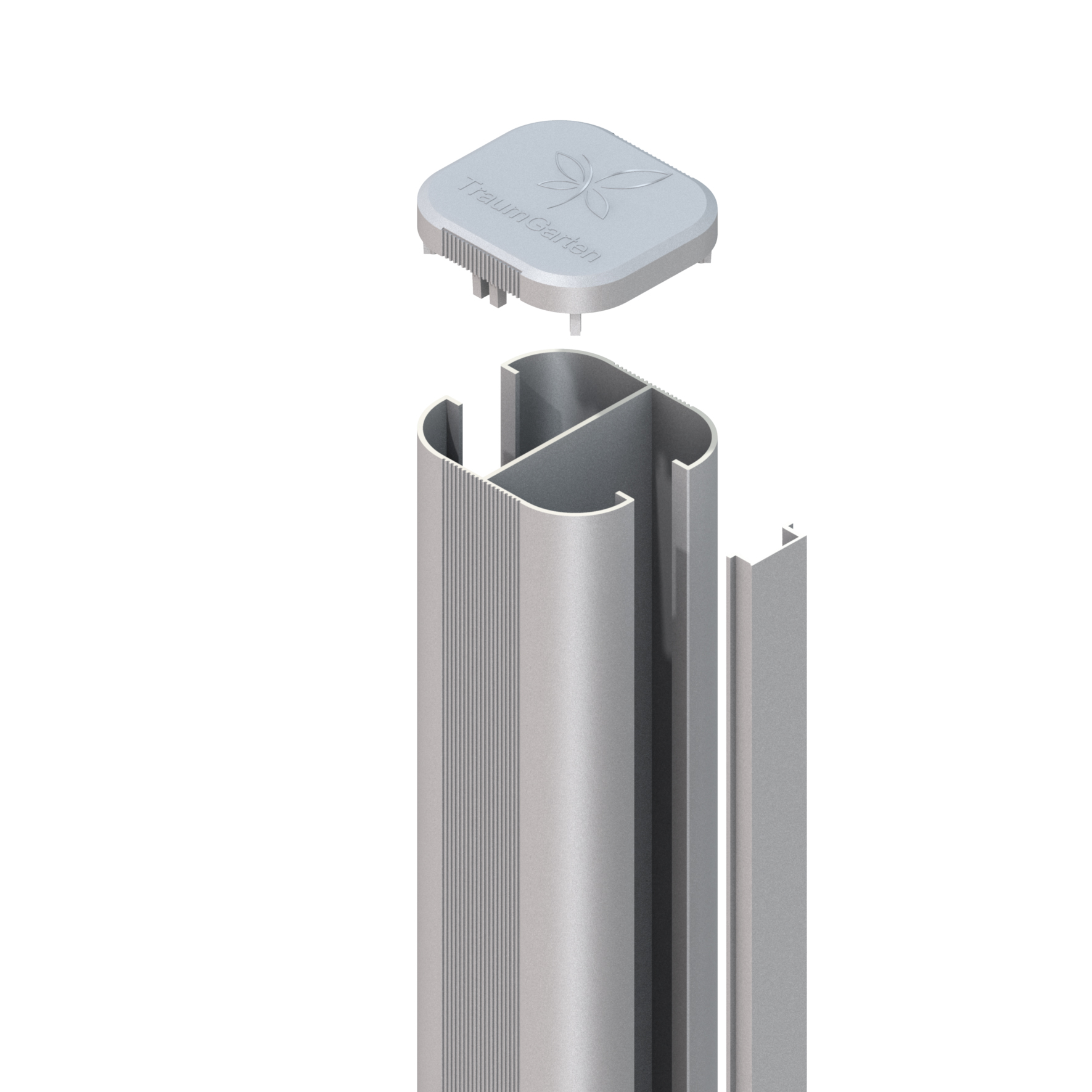 Brügmann Traumgarten System Pfosten Basic 7x7x150cm Silber