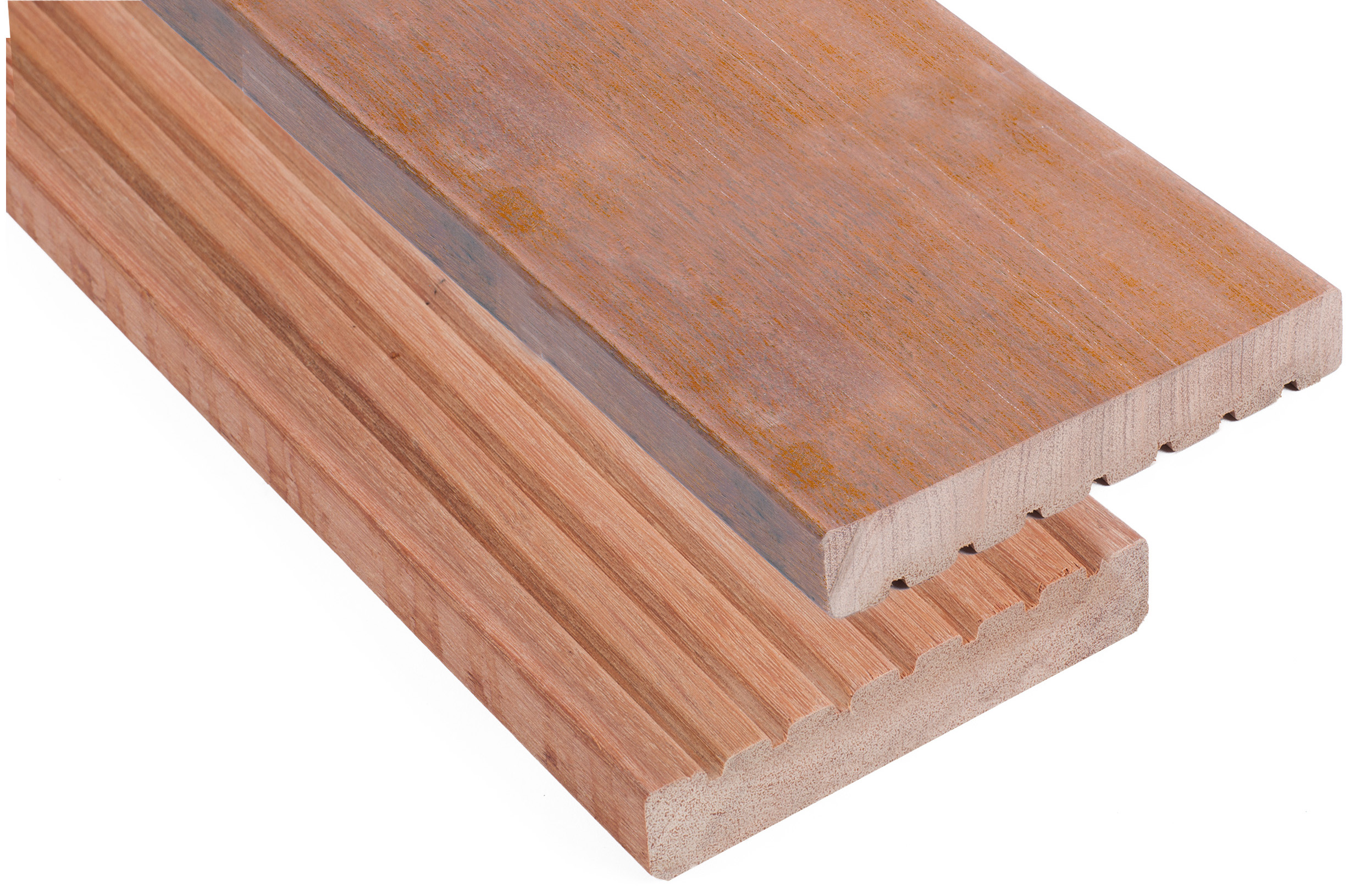 Terrassendiele Kapur Hartholz 25x145mm glatt/genutet