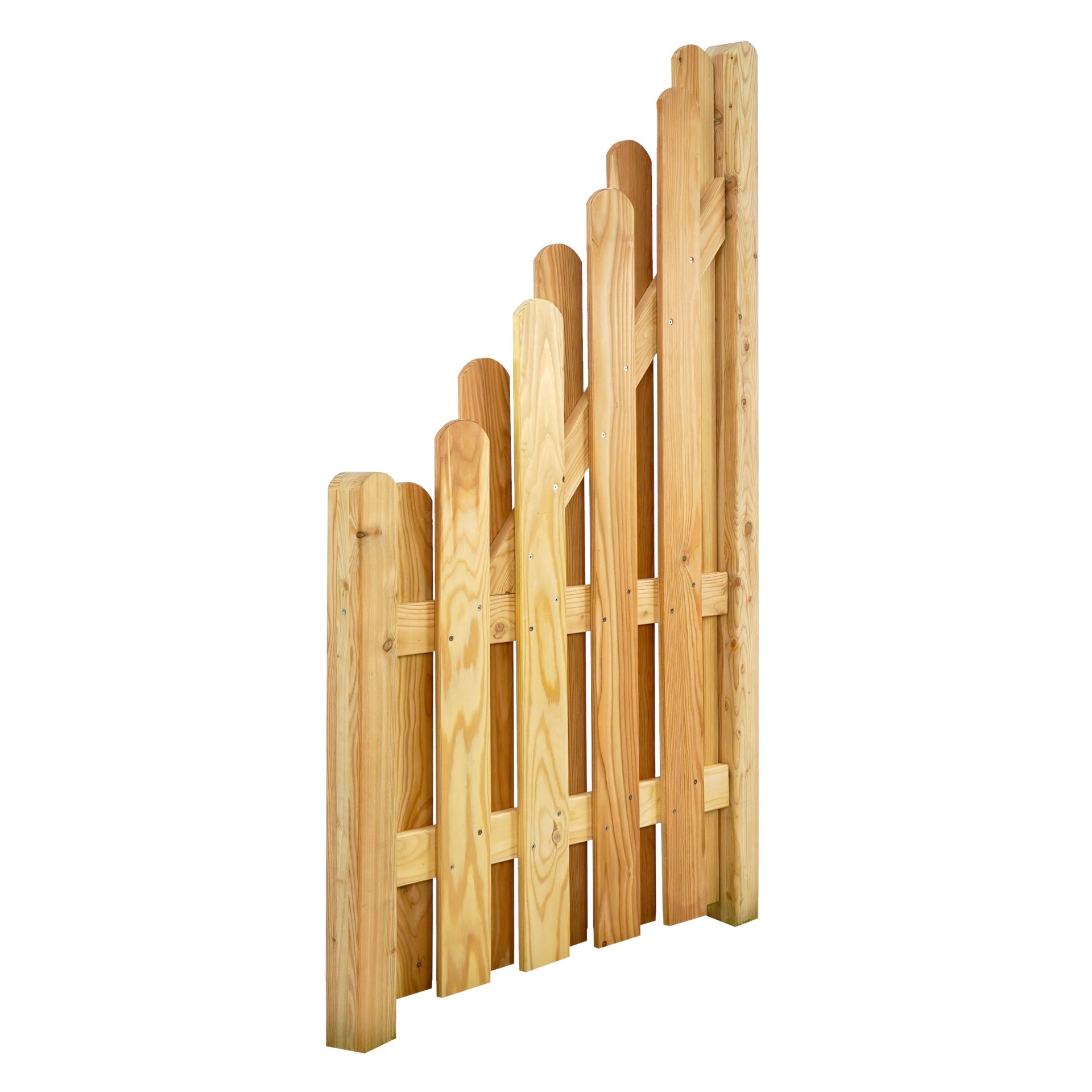 GartenLand Bretterzaun Mailand 90x180/90 cm Lärche – Naturbelassen