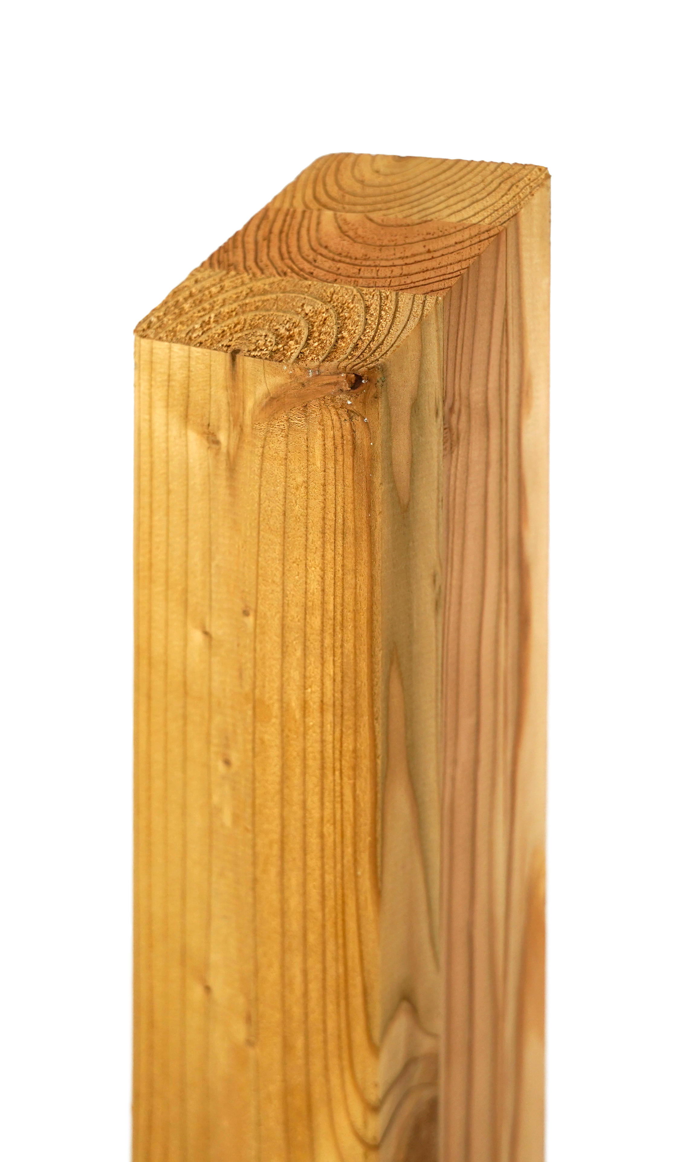 GartenLand Holzpfosten abgeschrägt ca. 9×9×190  cm europäische Lärche – Serie WIEN