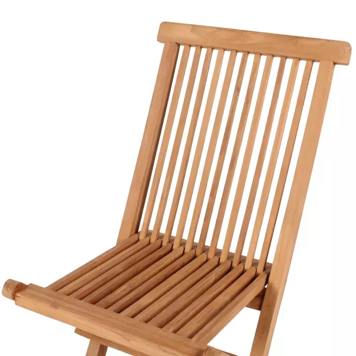 DekoVries Klappsessel Teak ohne Armlehne