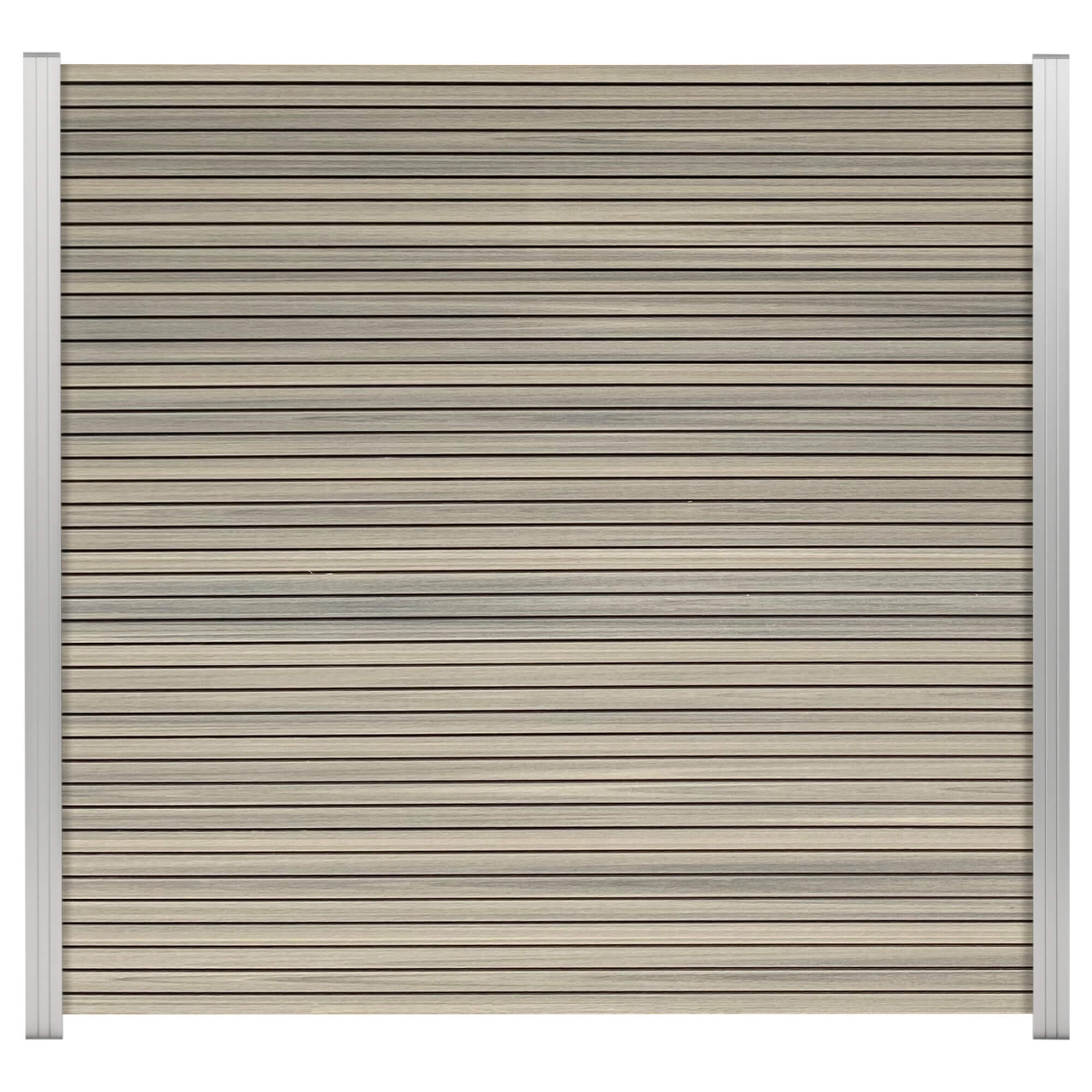 GartenLand Sichtschutz Zaun BPC Shadowline  180x180cm - Amethystgrau mit schwarzer Feder