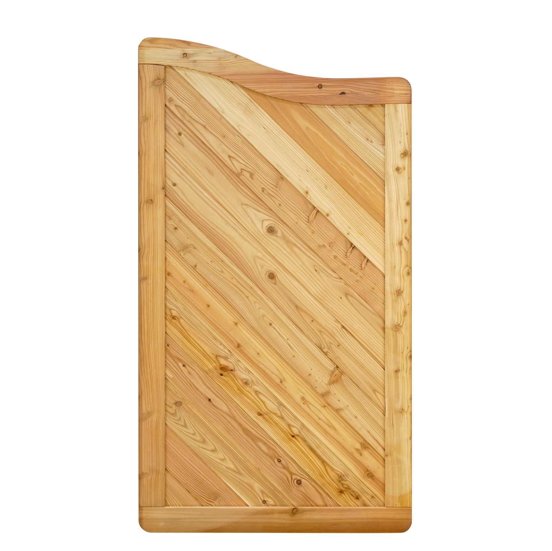GartenLand Abschlusselement Nizza gebogen 90x165/150 cm Lärche – Naturbelassen