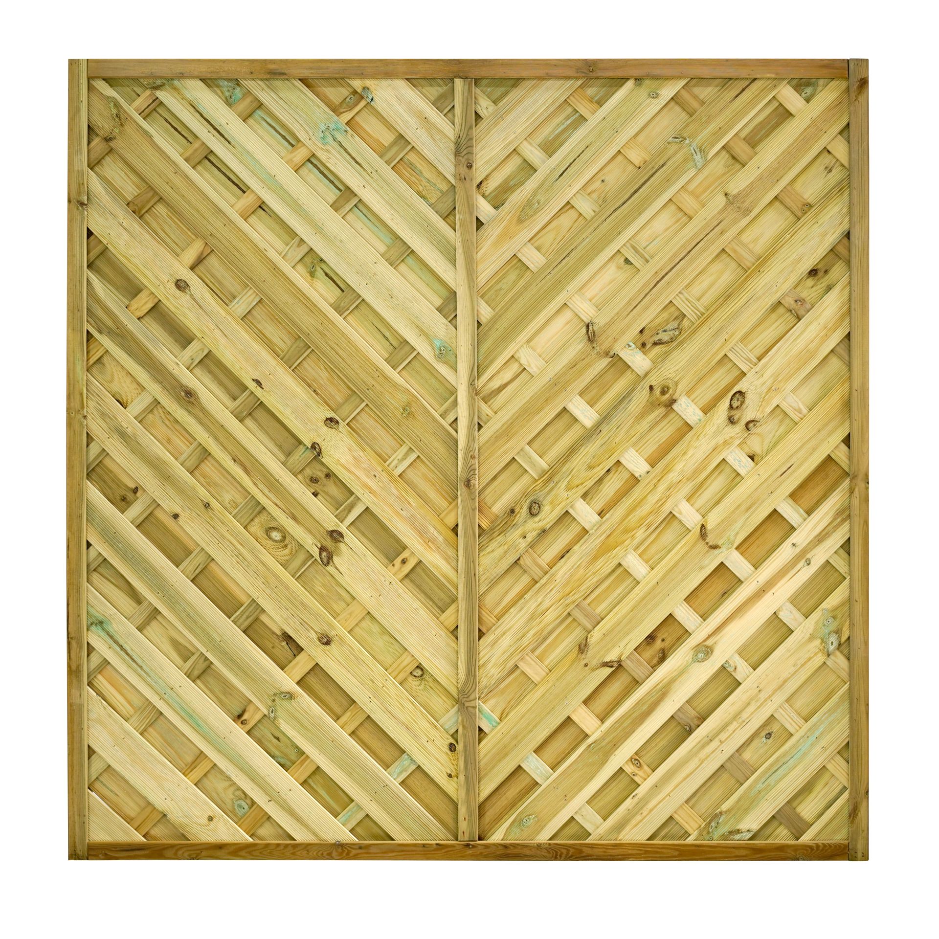 GartenLand Sichtschutzzaun Vario Diagonalzaun ca. 180x180 cm Kiefer – Kesseldruckimprägniert