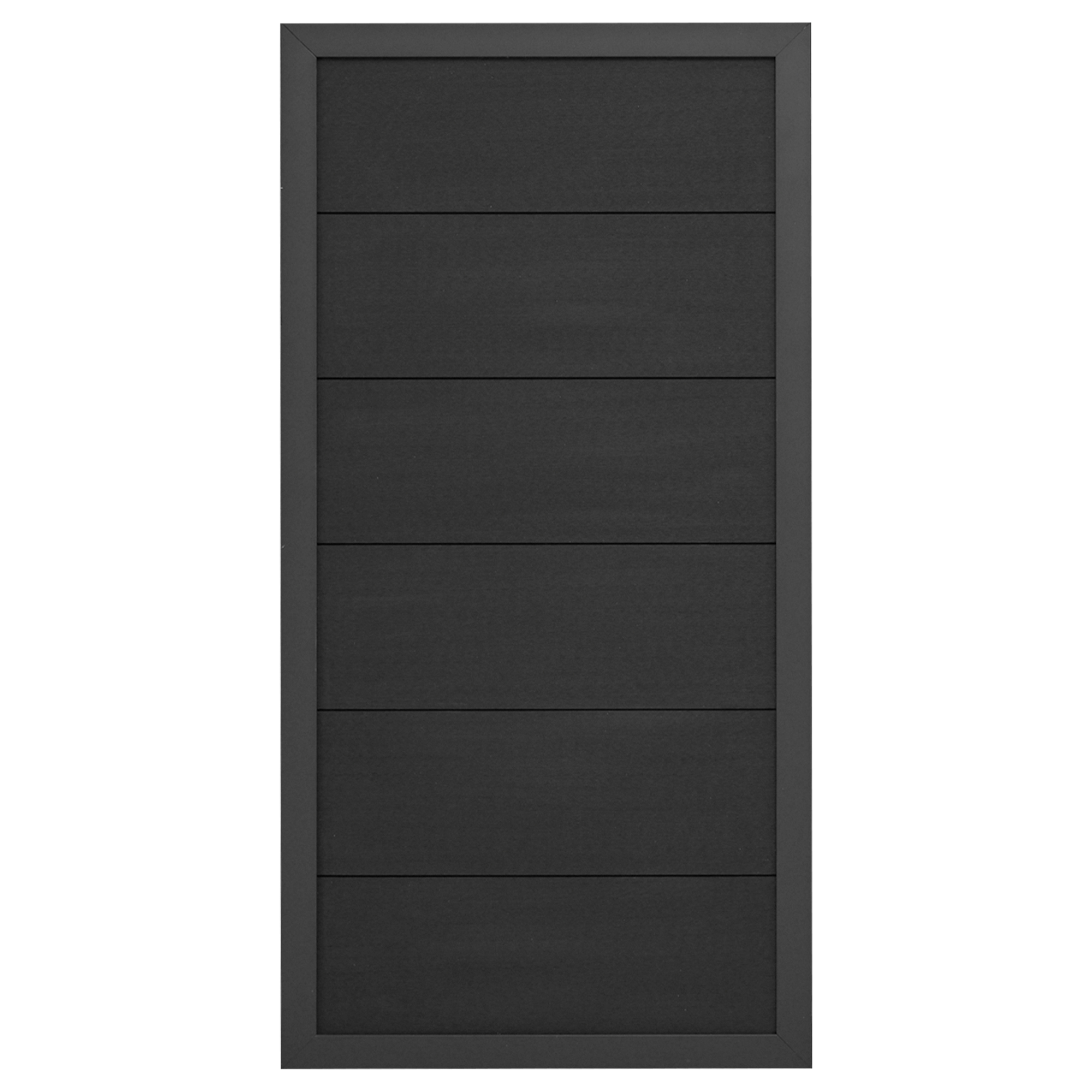 GartenLand WPC Rahmenzaun Classico 90x180 cm in Anthrazit / Aluminium Anthrazit