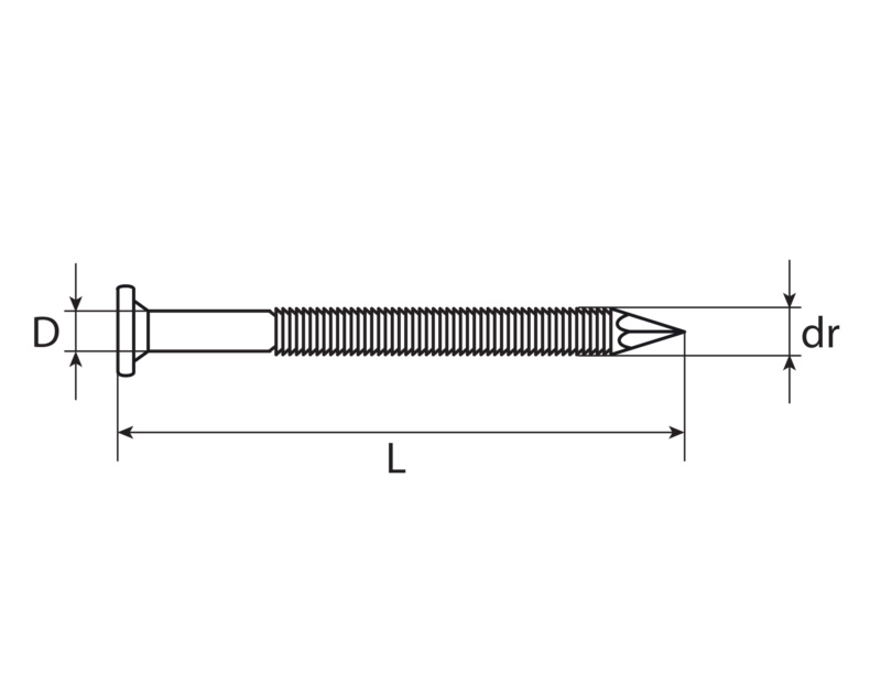 4x40 mm Kammnägel Ankernägel verzinkt 250 Stück