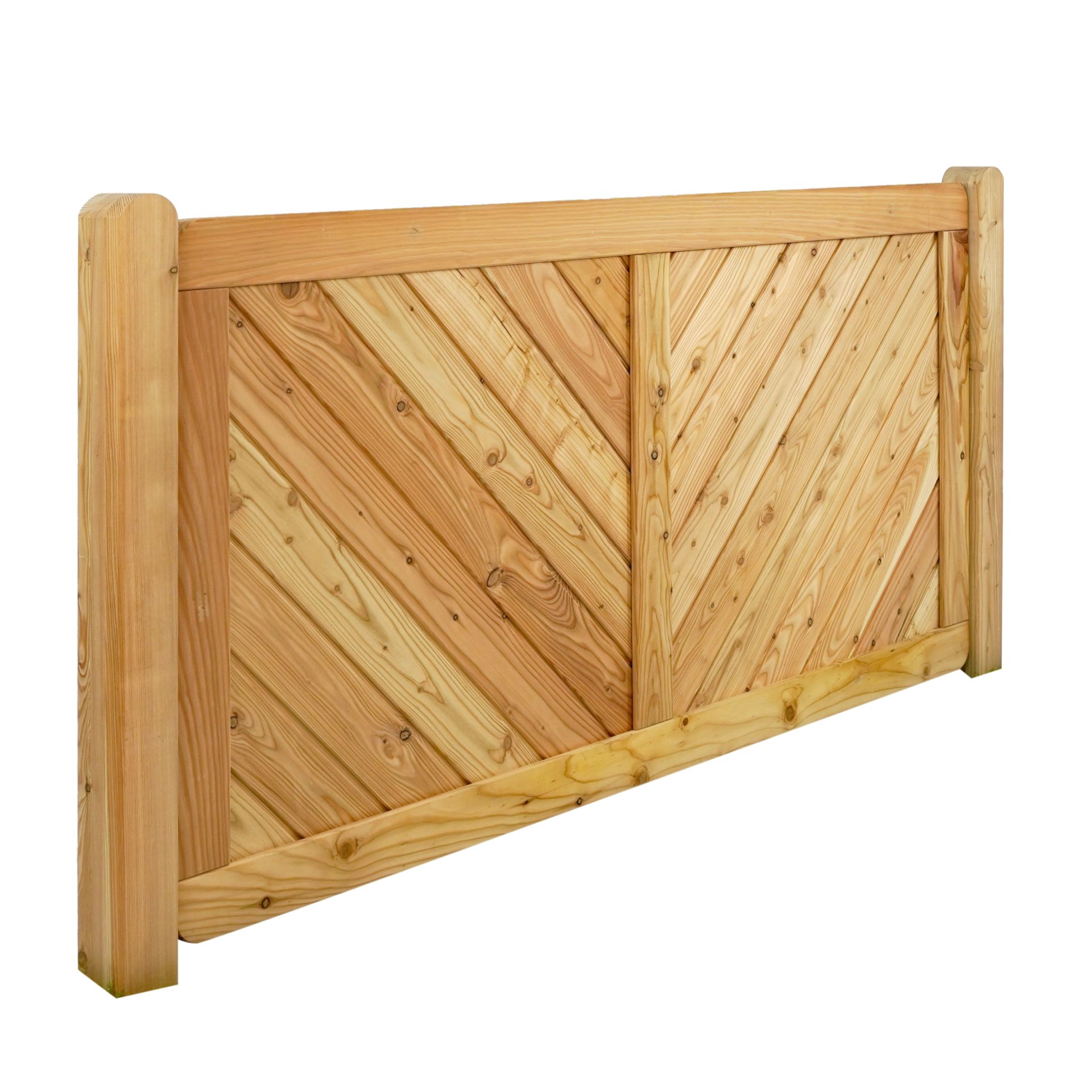GartenLand Vorgartenzaun Nizza ca. 180x90 cm Lärche – Naturbelassen