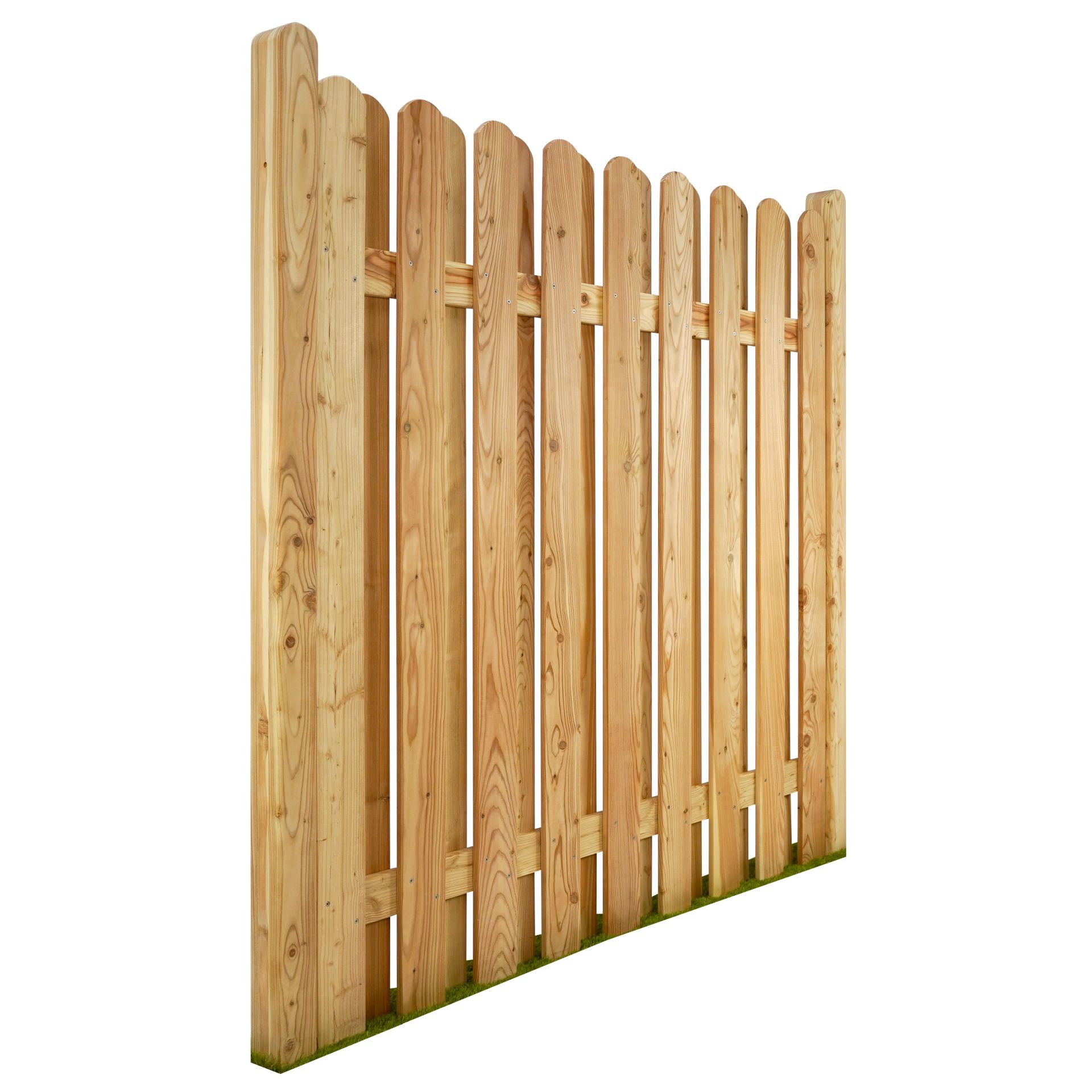 GartenLand Bretterzaun Mailand ca. 180x180 cm Lärche – Naturbelassen