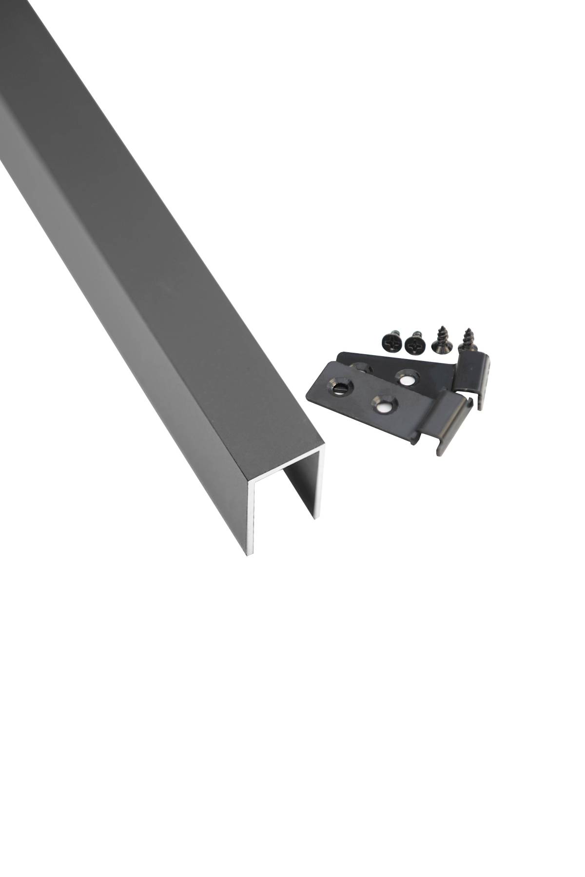 Abschlussprofil 25 x 40 mm, 176,1 cm Länge, anthrazit für Steckzaun Baltrum