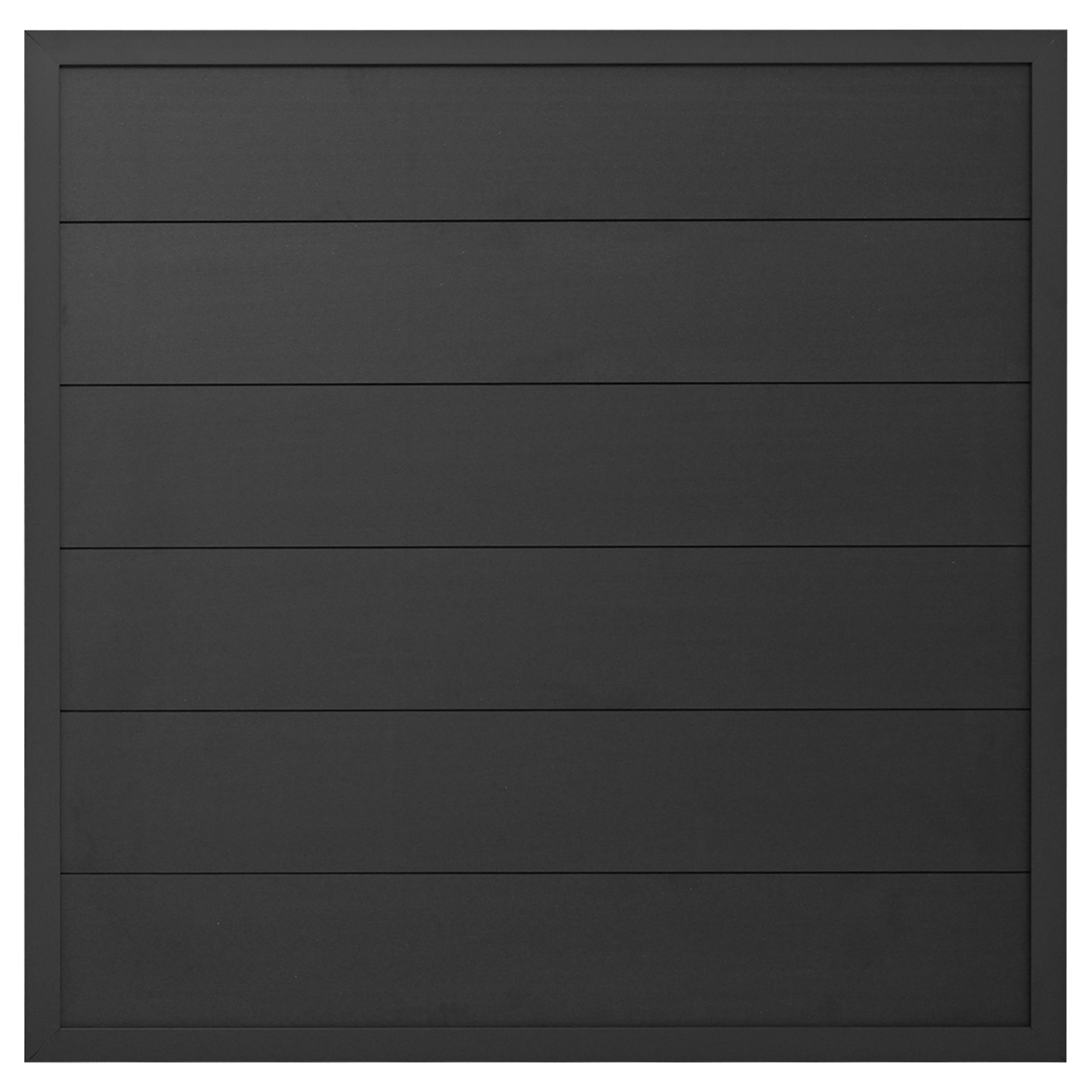 GartenLand WPC Rahmenzaun Bausatz Classico 180x180 cm in Anthrazit / Aluminium Anthrazit
