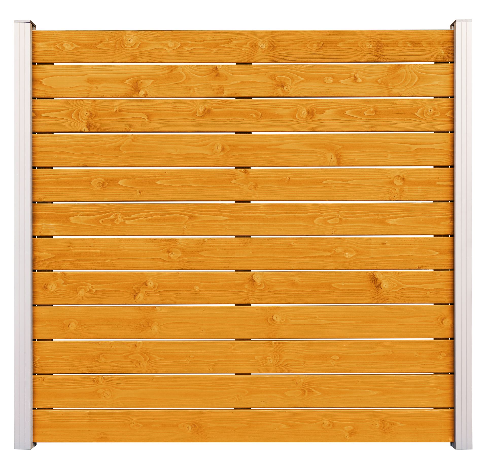 GartenLand Holz Zaun Manchester Steckzaun ca. 180x180cm Lärchefarbend lasiert