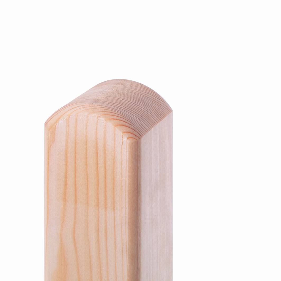 Zaunpfosten 9x9 cm Pfosten Rundkopf Lärche/Douglasie