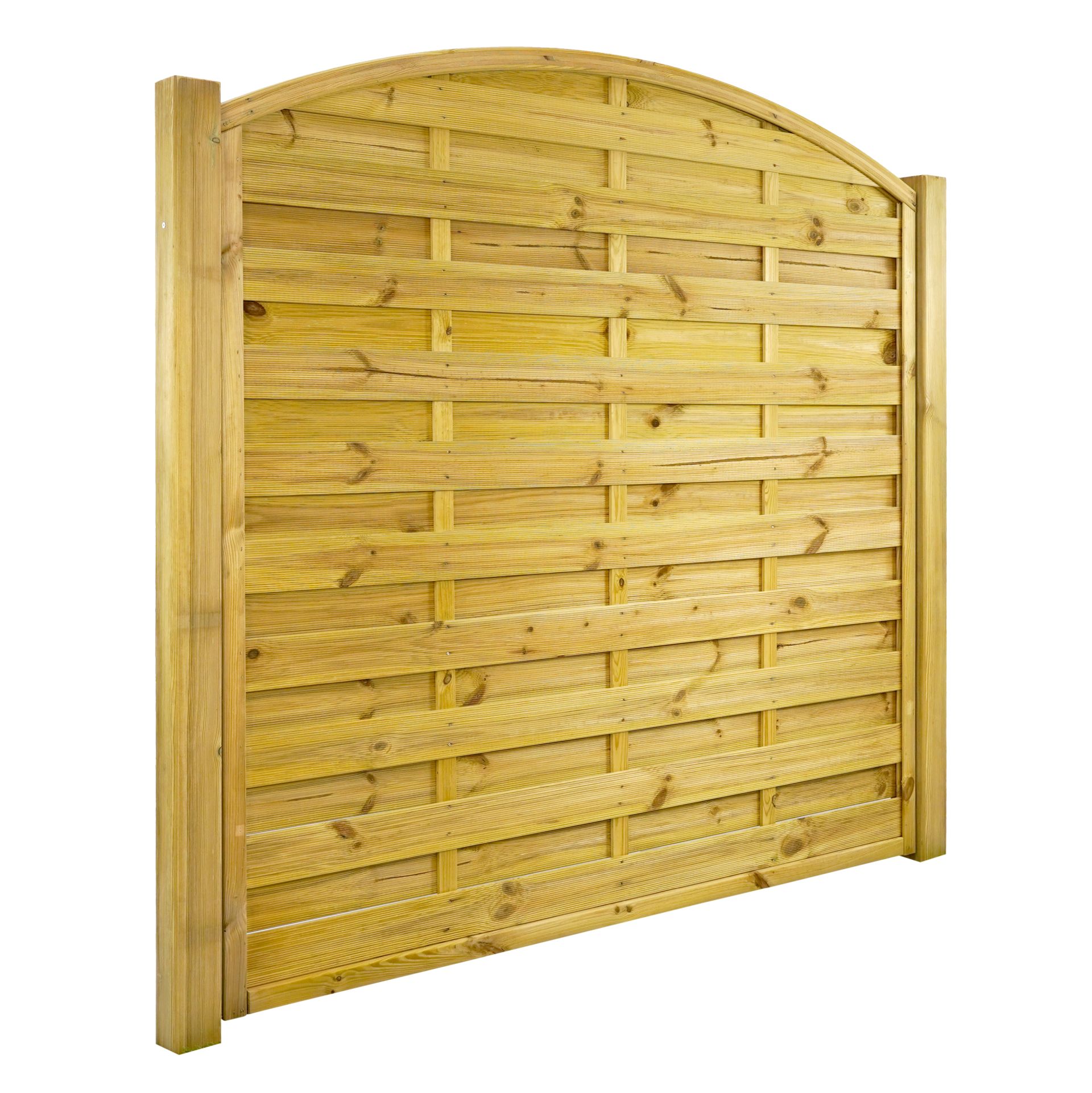 GartenLand Sichtschutzzaun Vario gebogen ca. 180x180 cm Kiefernholz – Kesseldruckimprägniert