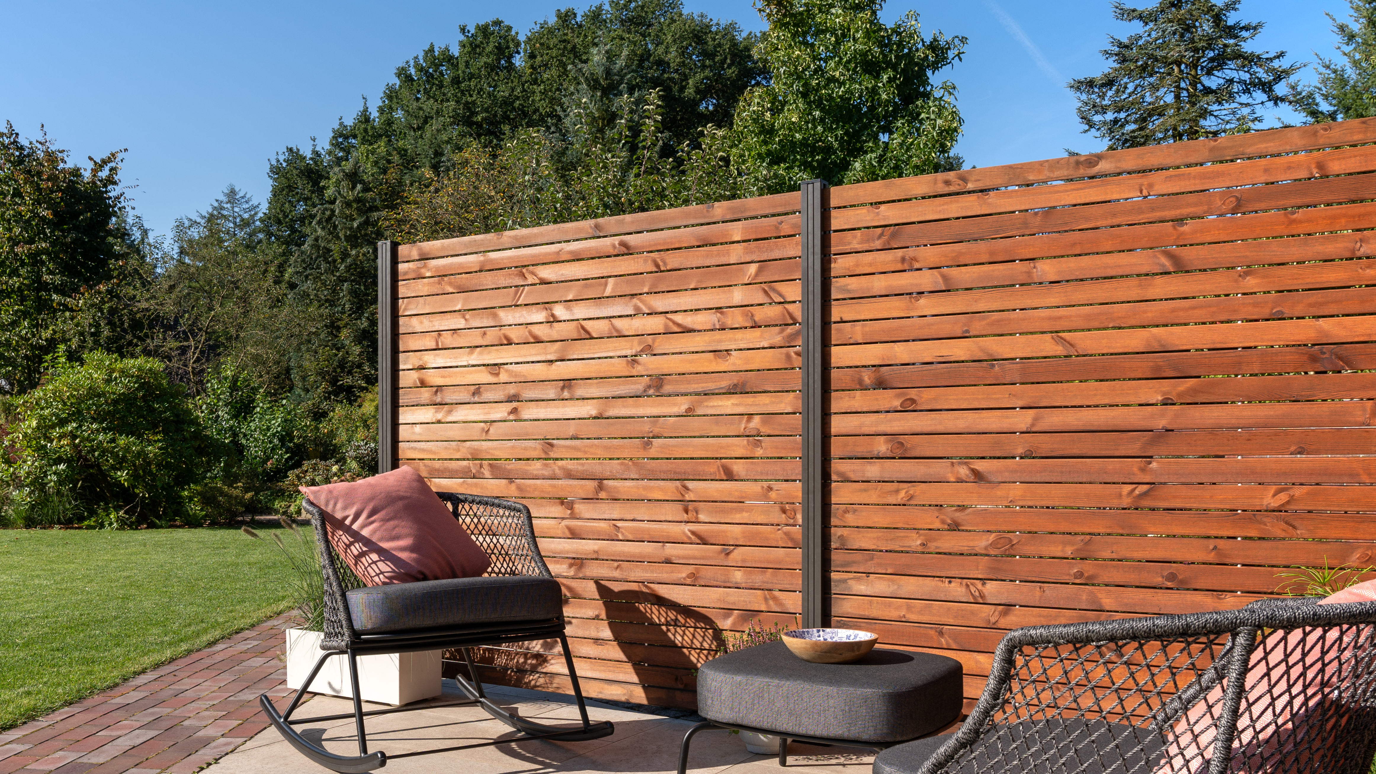 GartenLand Sichtschutz Zaun Craftwood Rhombus Braun 180x180cm